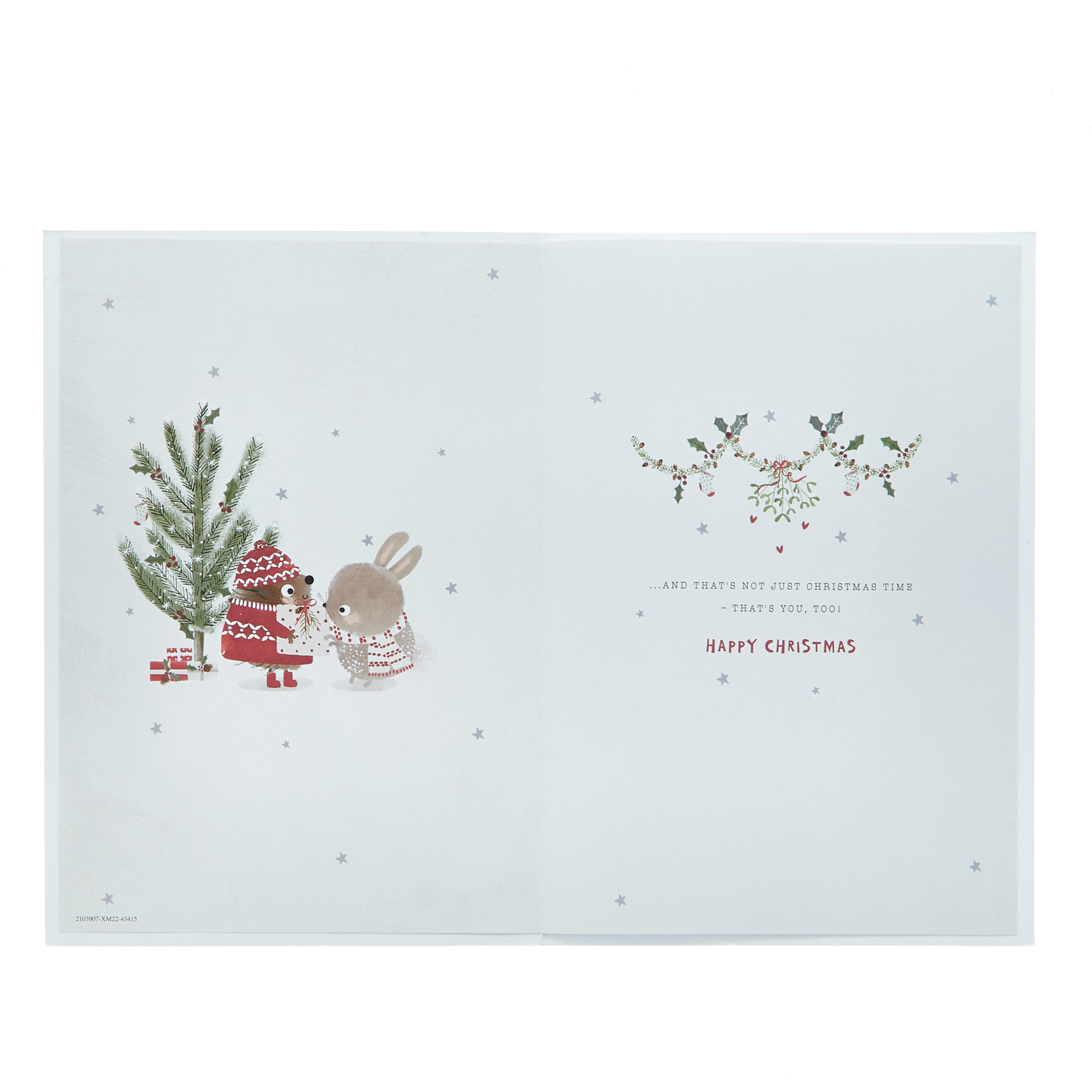 Christmas Card - Special Husband Hedgehogs