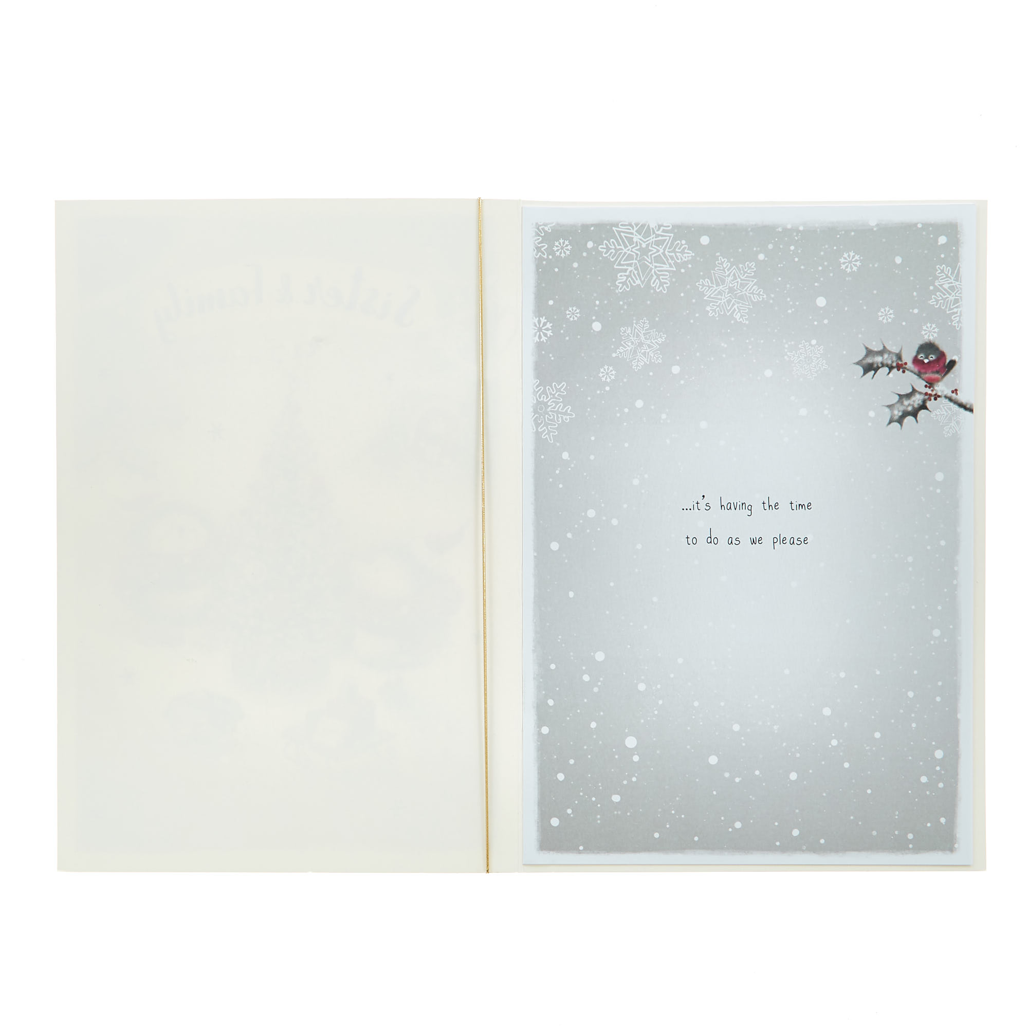 Christmas Card - A Special Sister & Family Hedgehogs