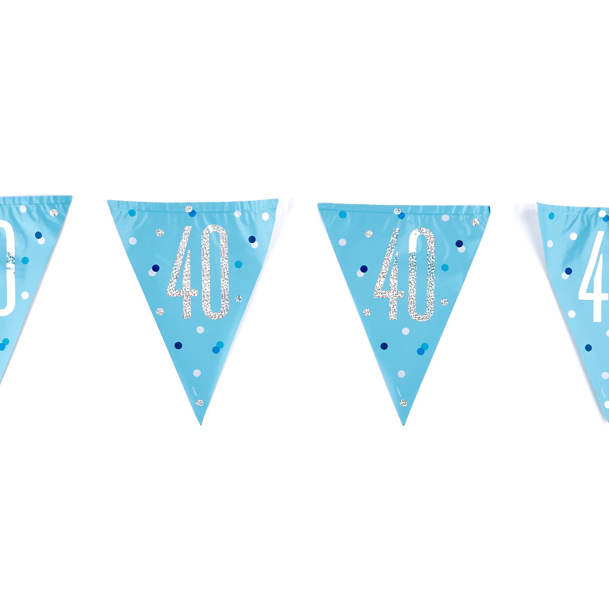 Blue 40th Birthday Party Tableware & Decorations Bundle -  16 Guests