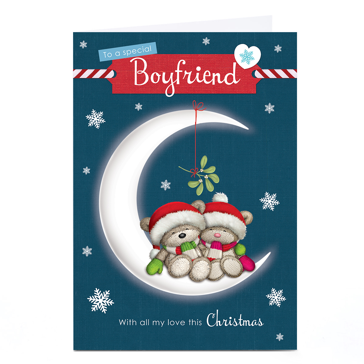 Personalised Christmas Card - HUGS - Boyfriend