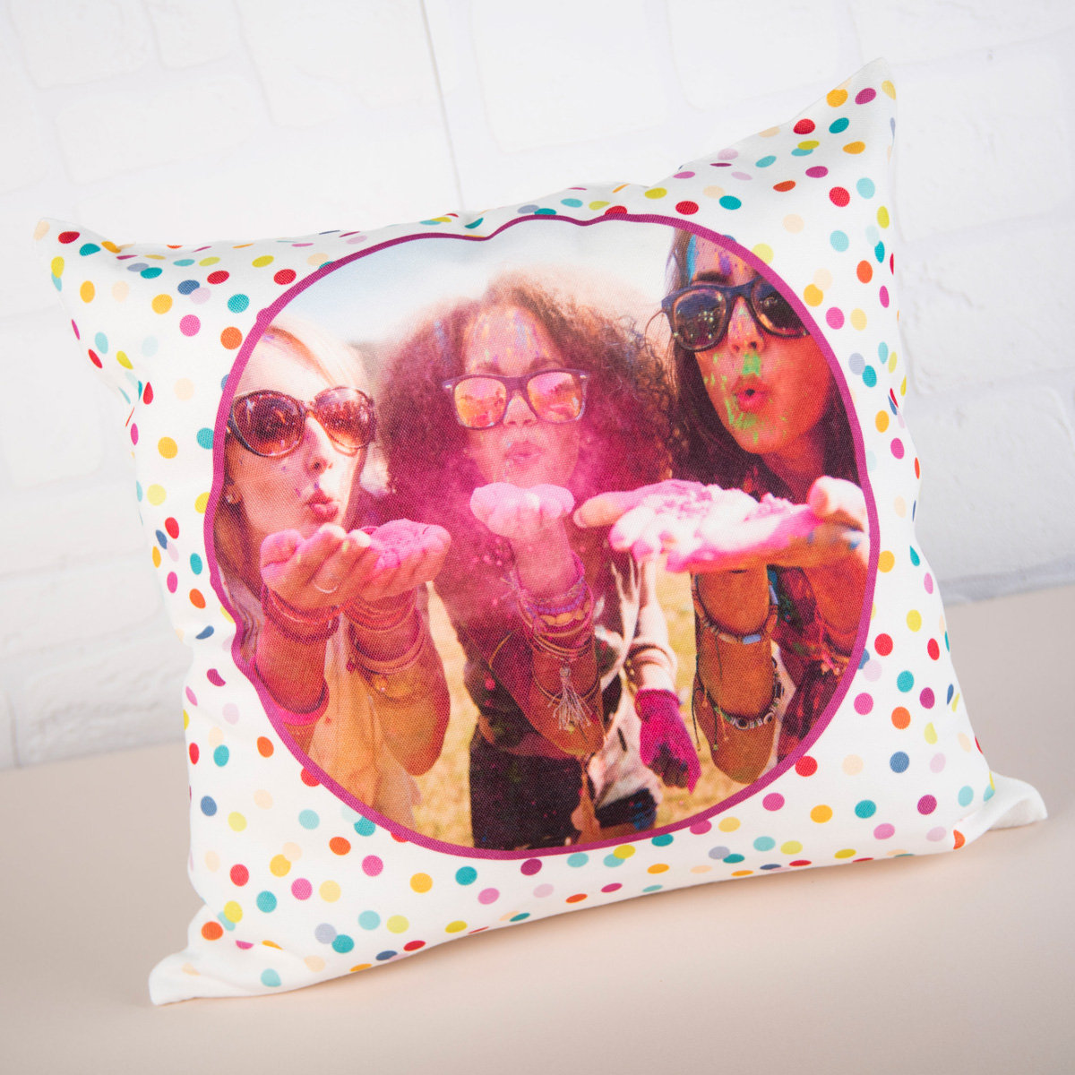 Multi Photo Cushion - Dots & Dots & Dots