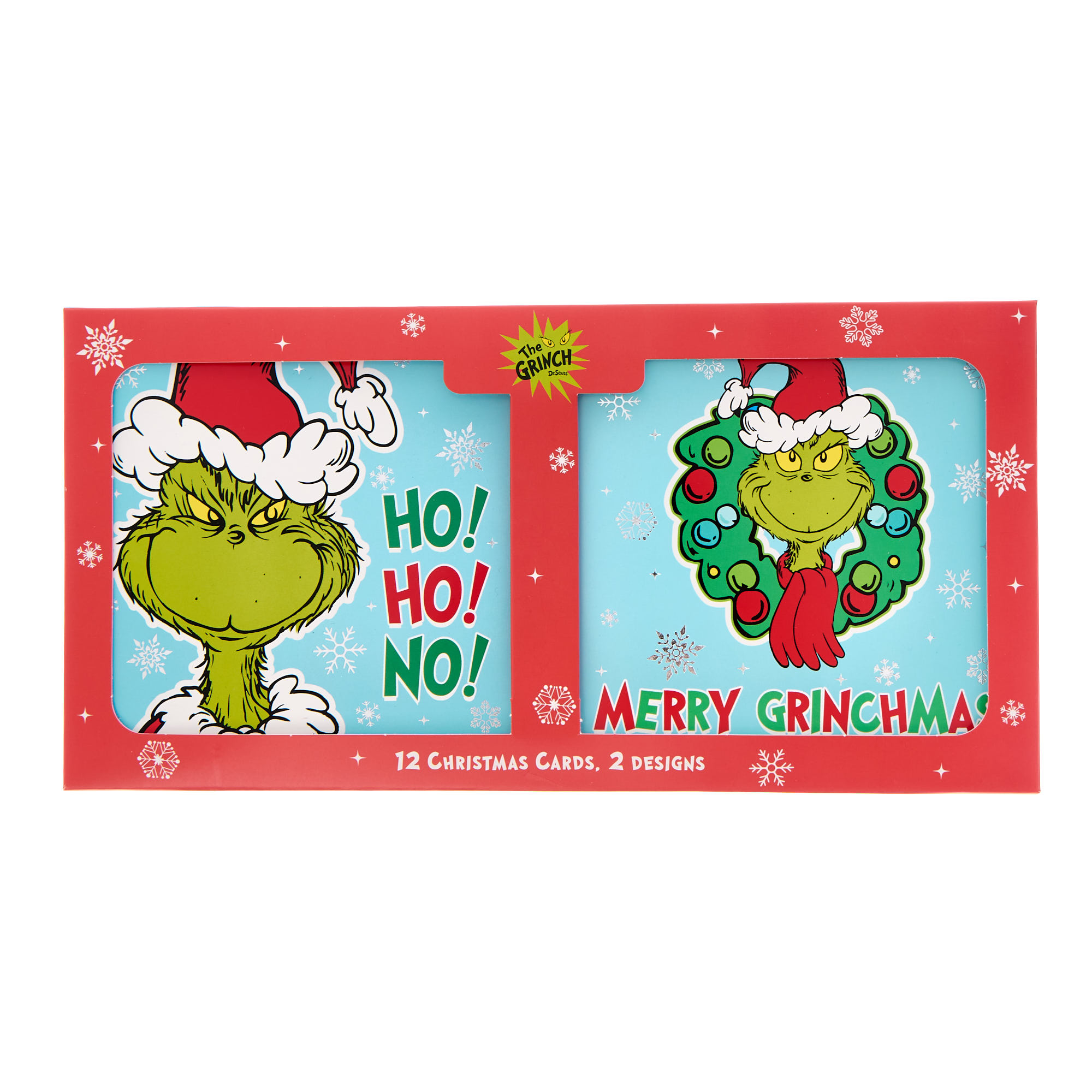 The Grinch Christmas Cards - Pack of 12 (2 Designs)