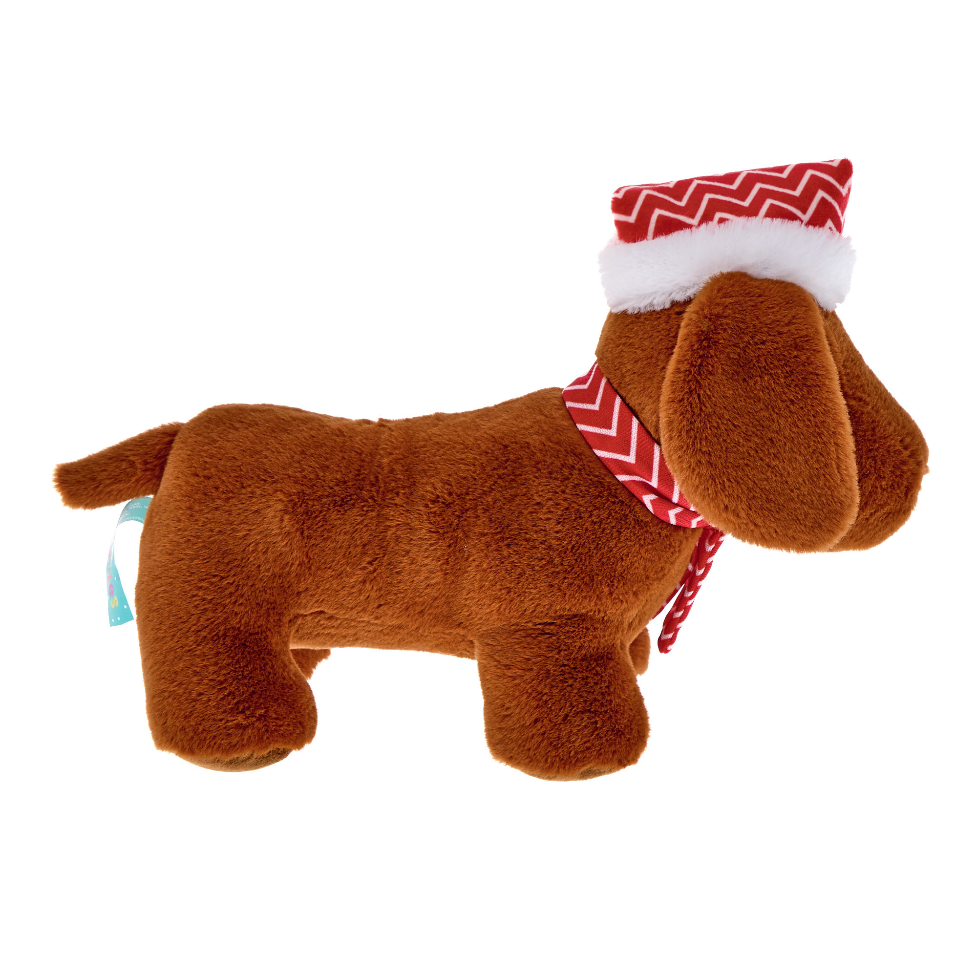 Medium Sausage Dog With Scarf & Hat Soft Toy