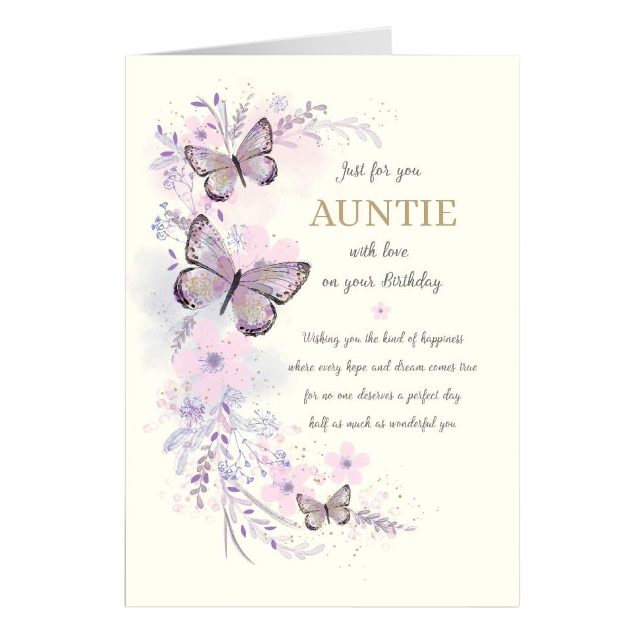 Personalised Birthday Card - Best Wishes, Auntie