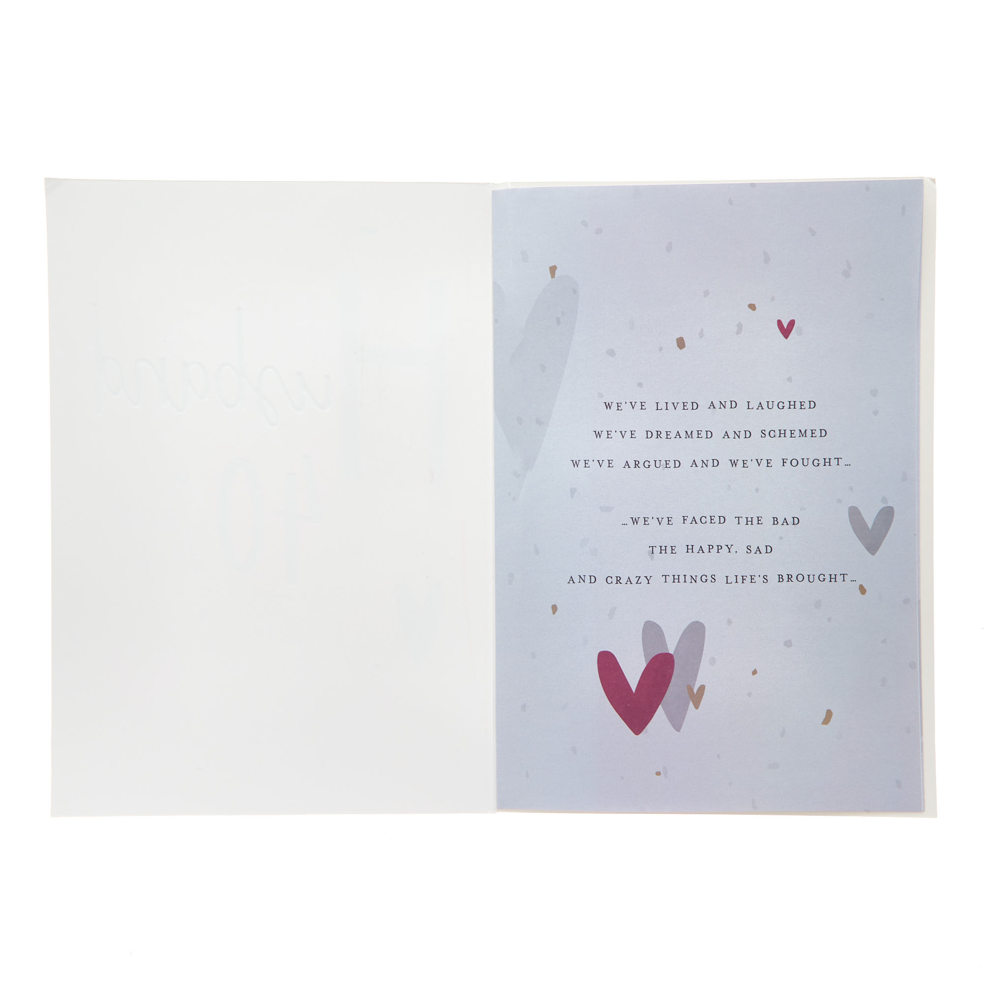 Husband Lived & Laughed Ruby 40th Wedding Anniversary Card