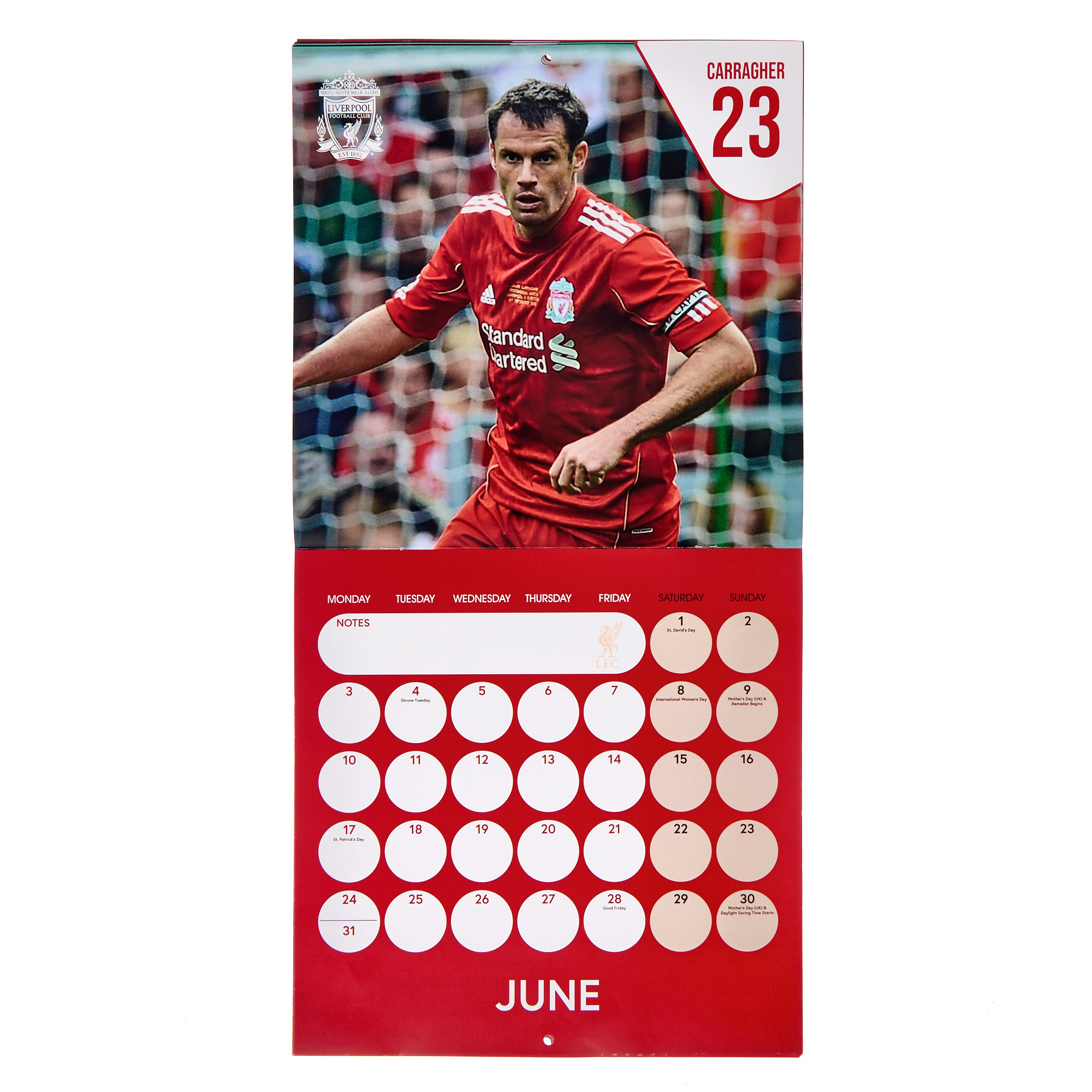 Liverpool Football Club 2025 Square Calendar