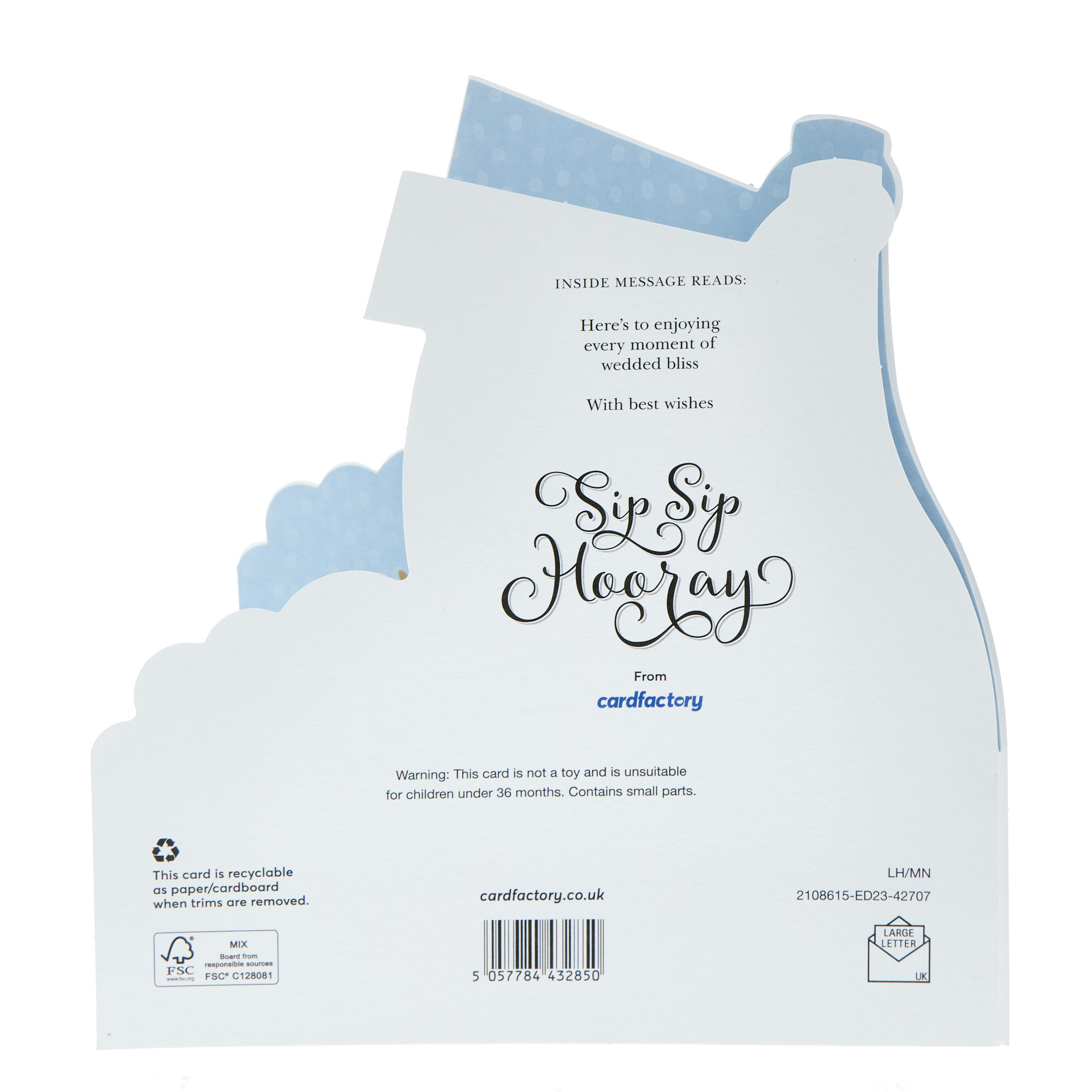 Time To Pop The Bubbly Wedding Card