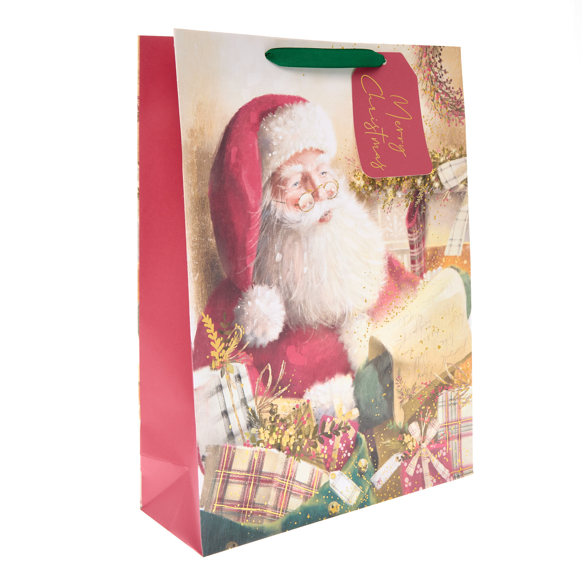 Traditional Santa Extra Large Portrait Christmas Gift Bag