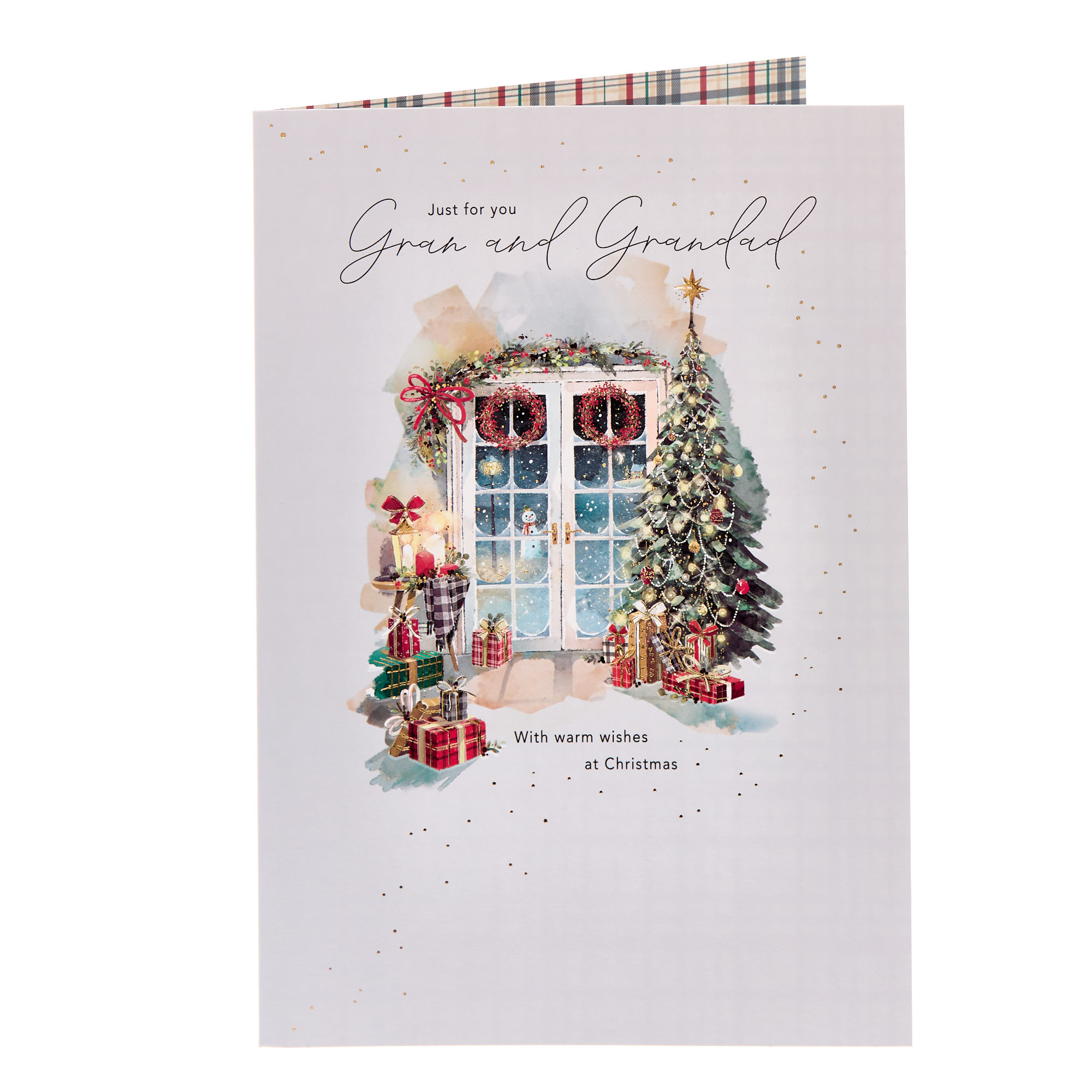 Gran & Grandad With Warm Wishes Christmas Card