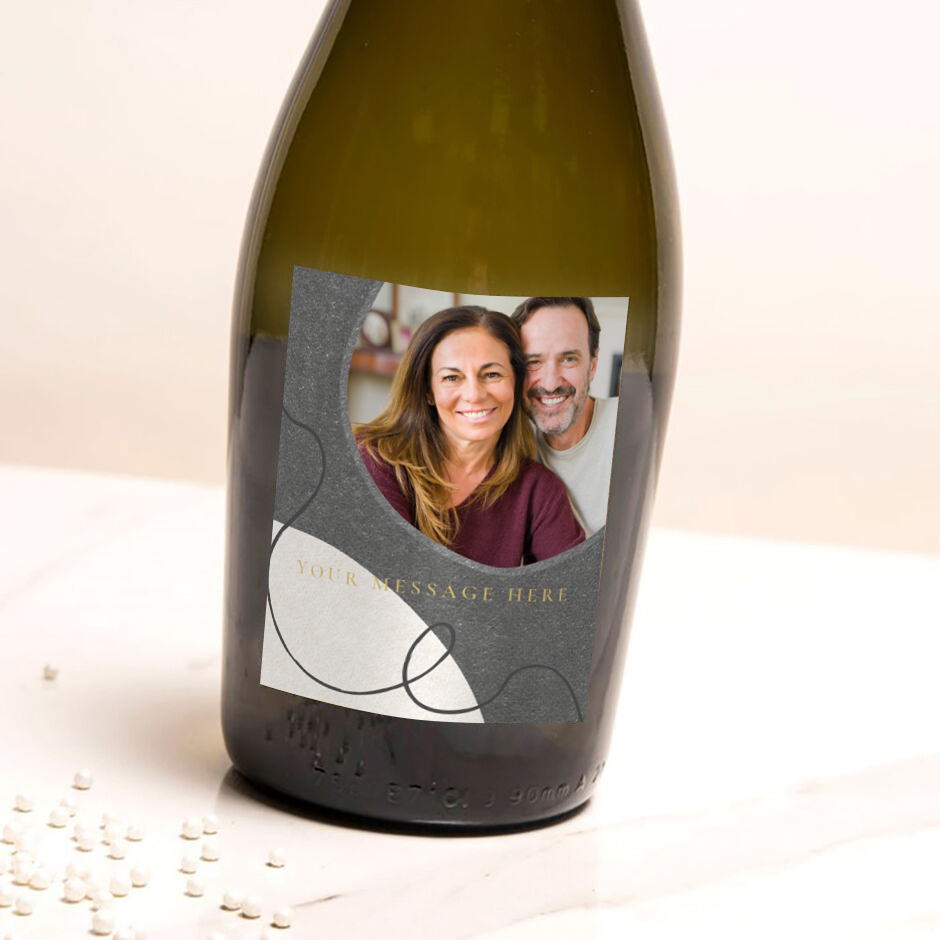 Personalised Prosecco - Photo Monochrome 