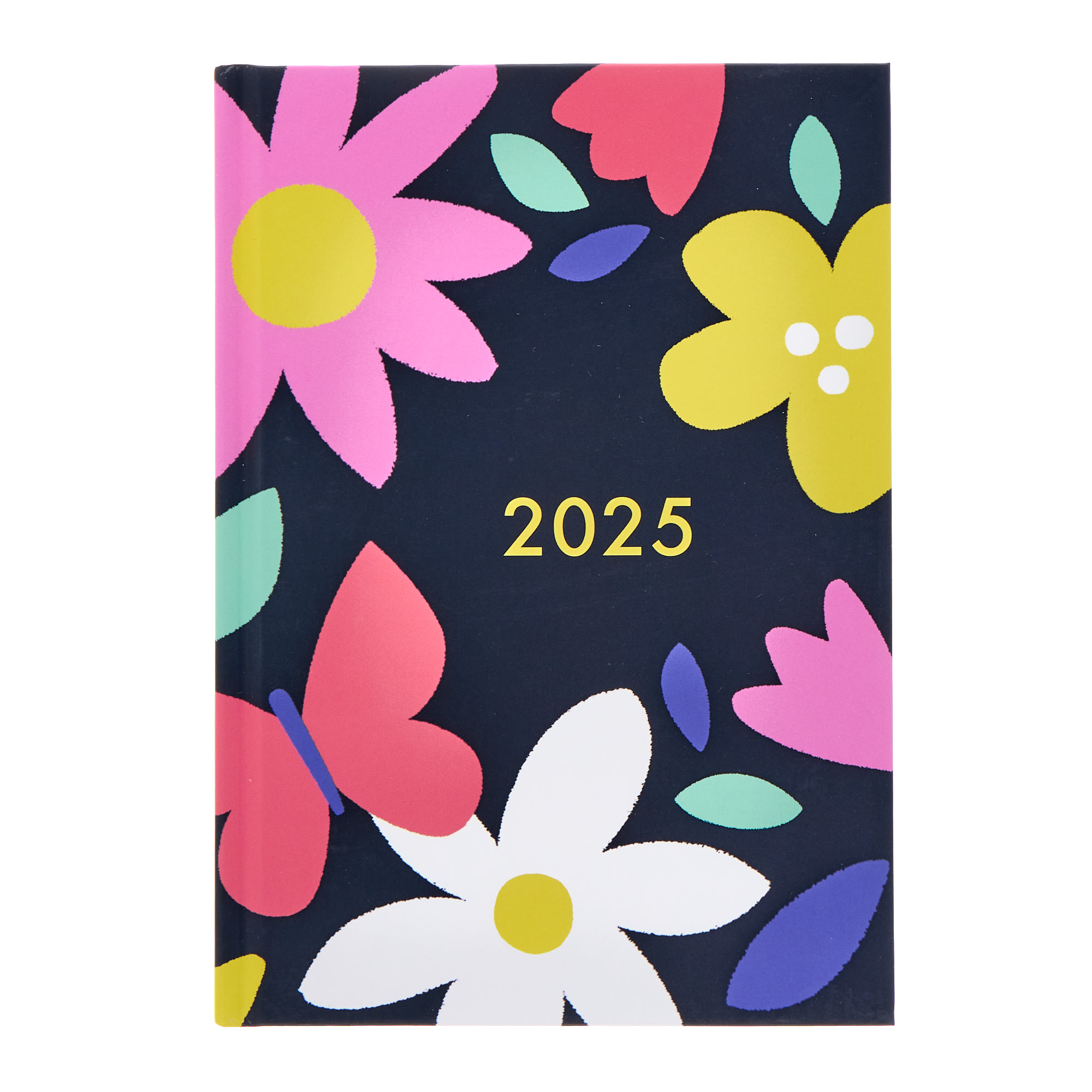 A5 Black & Bright Florals 2025 Diary