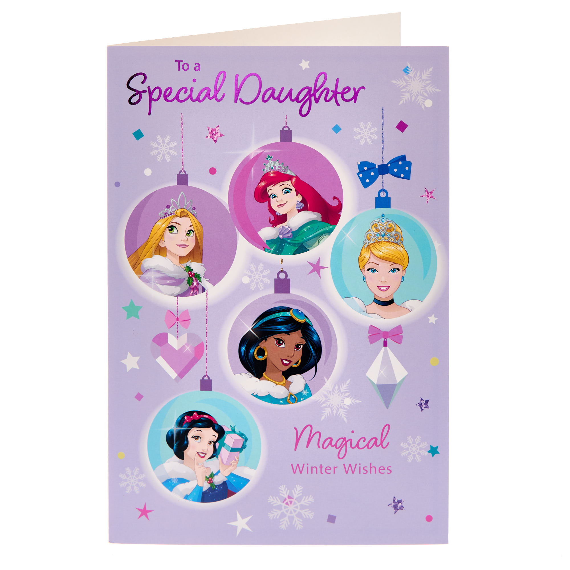 Special Daughter Disney Princesses Christmas Card