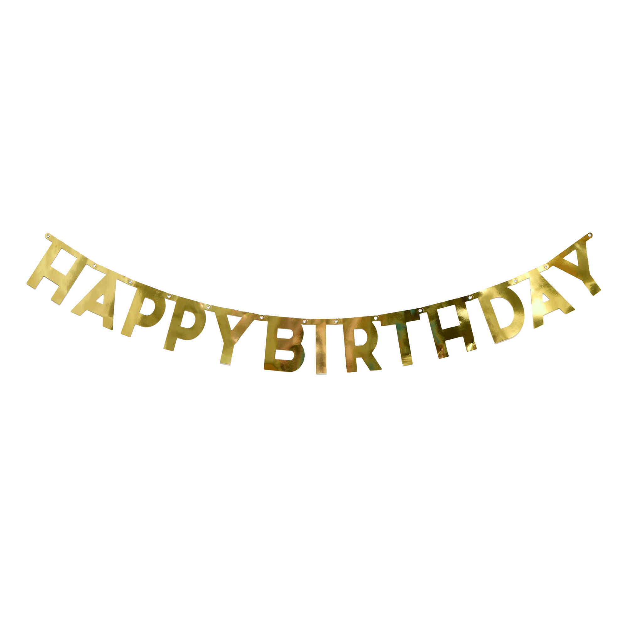 Gold Happy Birthday Letter Banner