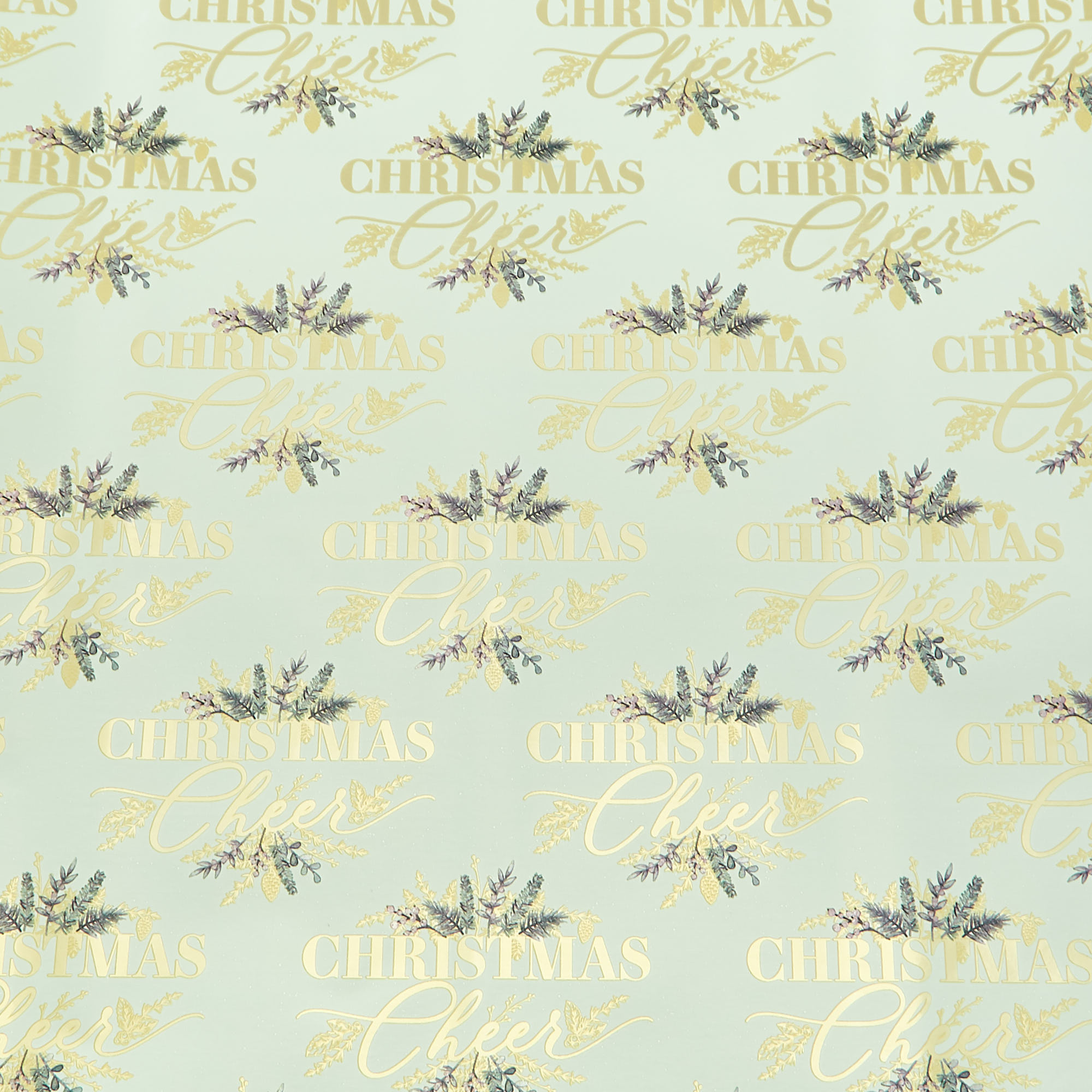 Gold & Green Christmas Wrapping Paper - 3 Rolls