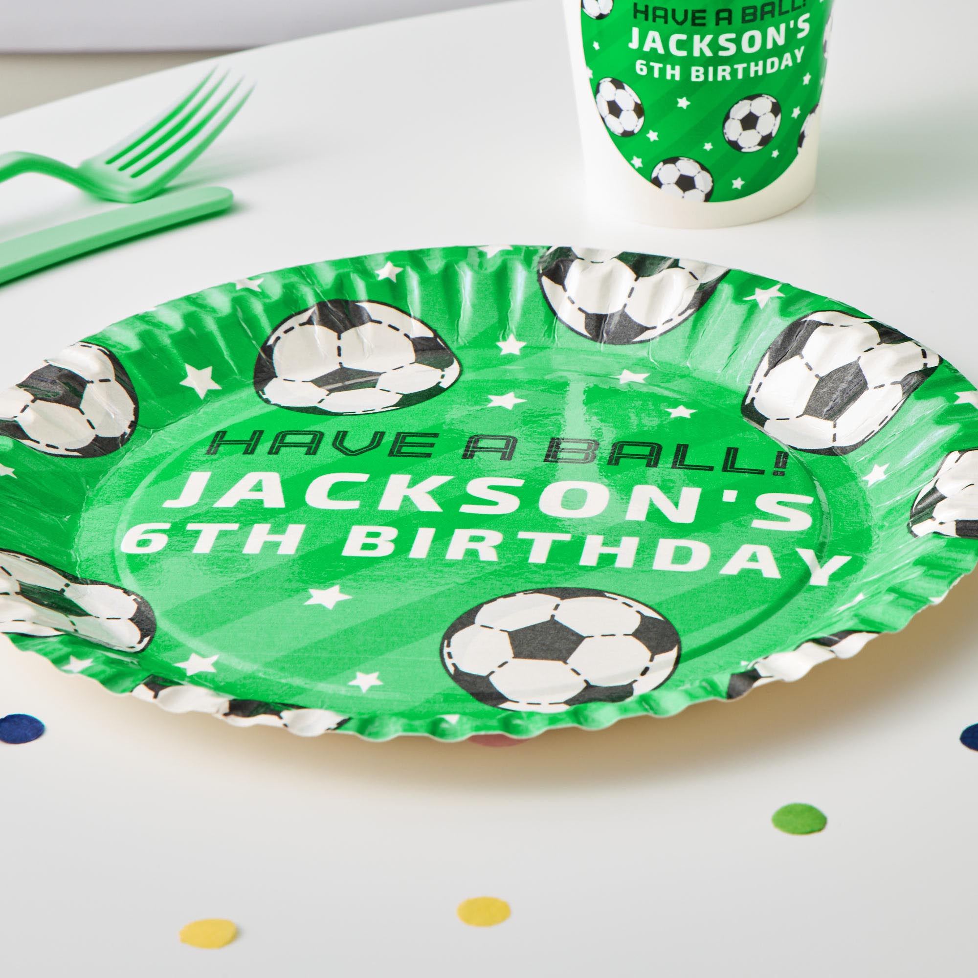 Football Personalised Party Plate