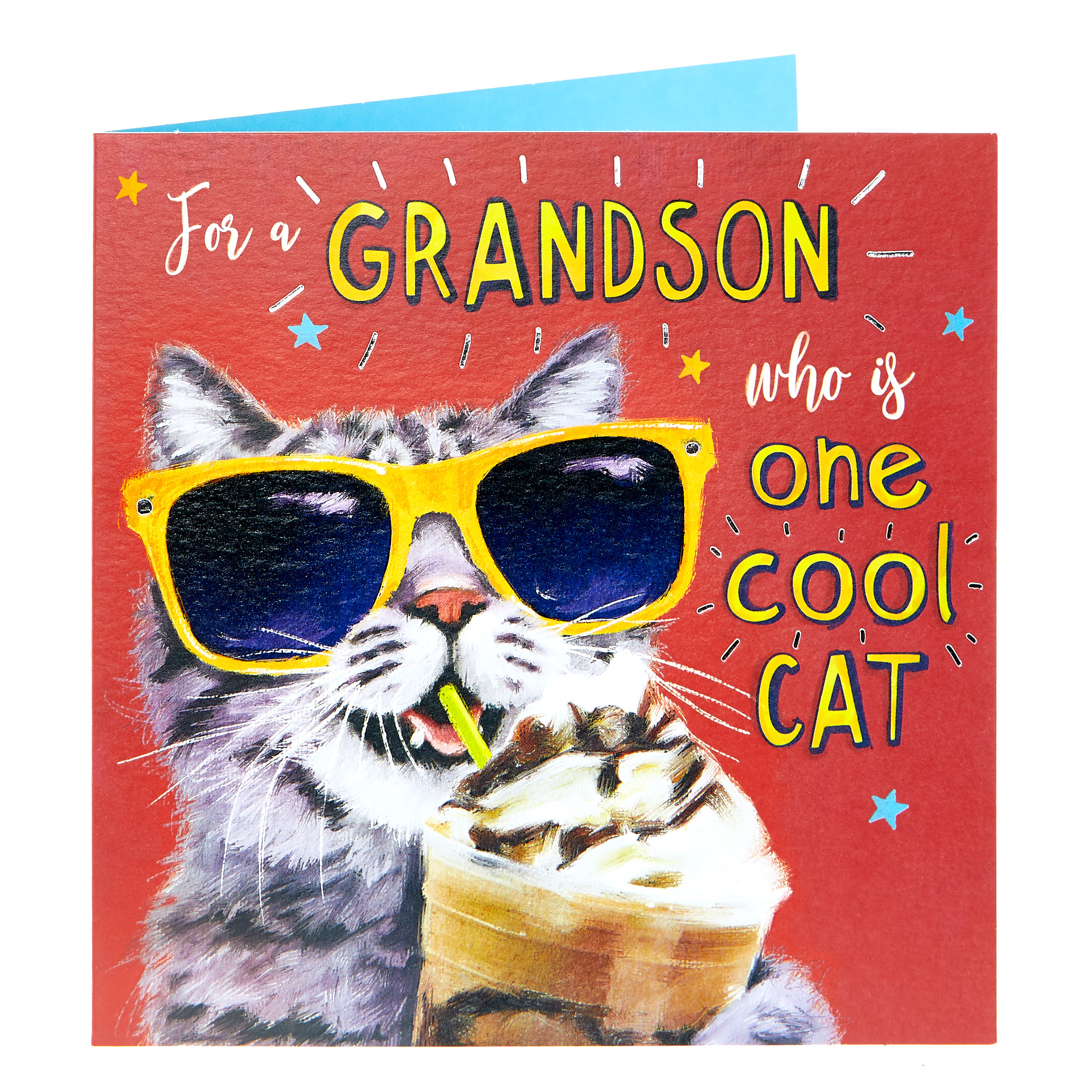 buy birthday card grandson cool cat for gbp 099 card