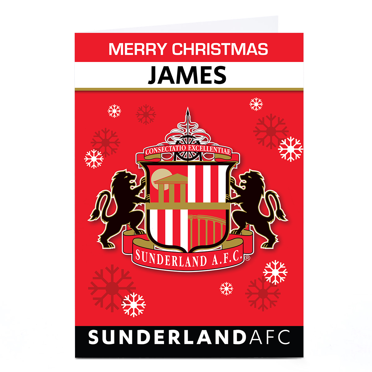 Personalised Sunderland AFC Christmas Card