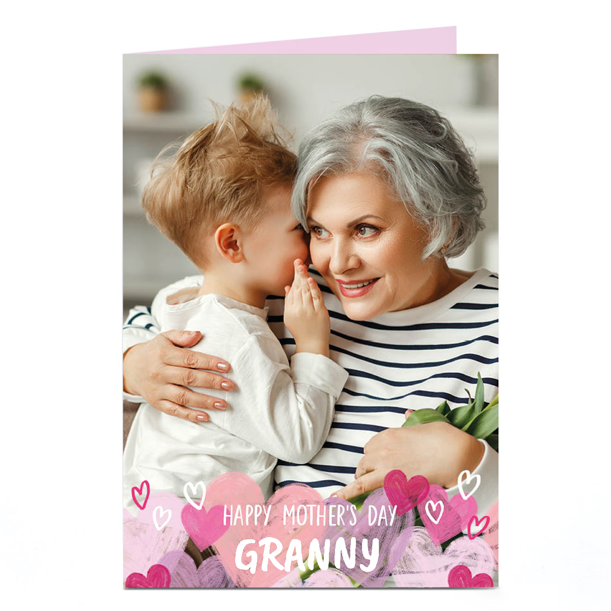 Buy Personalised Mothers Day Card Full Photo With Hearts Below Granny For Gbp 179 Card