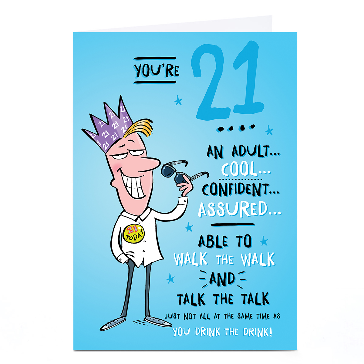 Personalised 21st Birthday Card - Not All At The Same Time