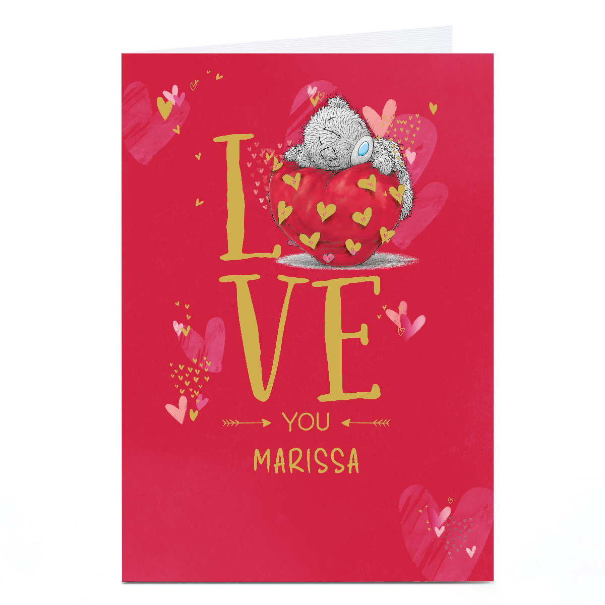 Personalised Tatty Teddy Valentine's Day Card - LOVE You Cuddles, Any Name