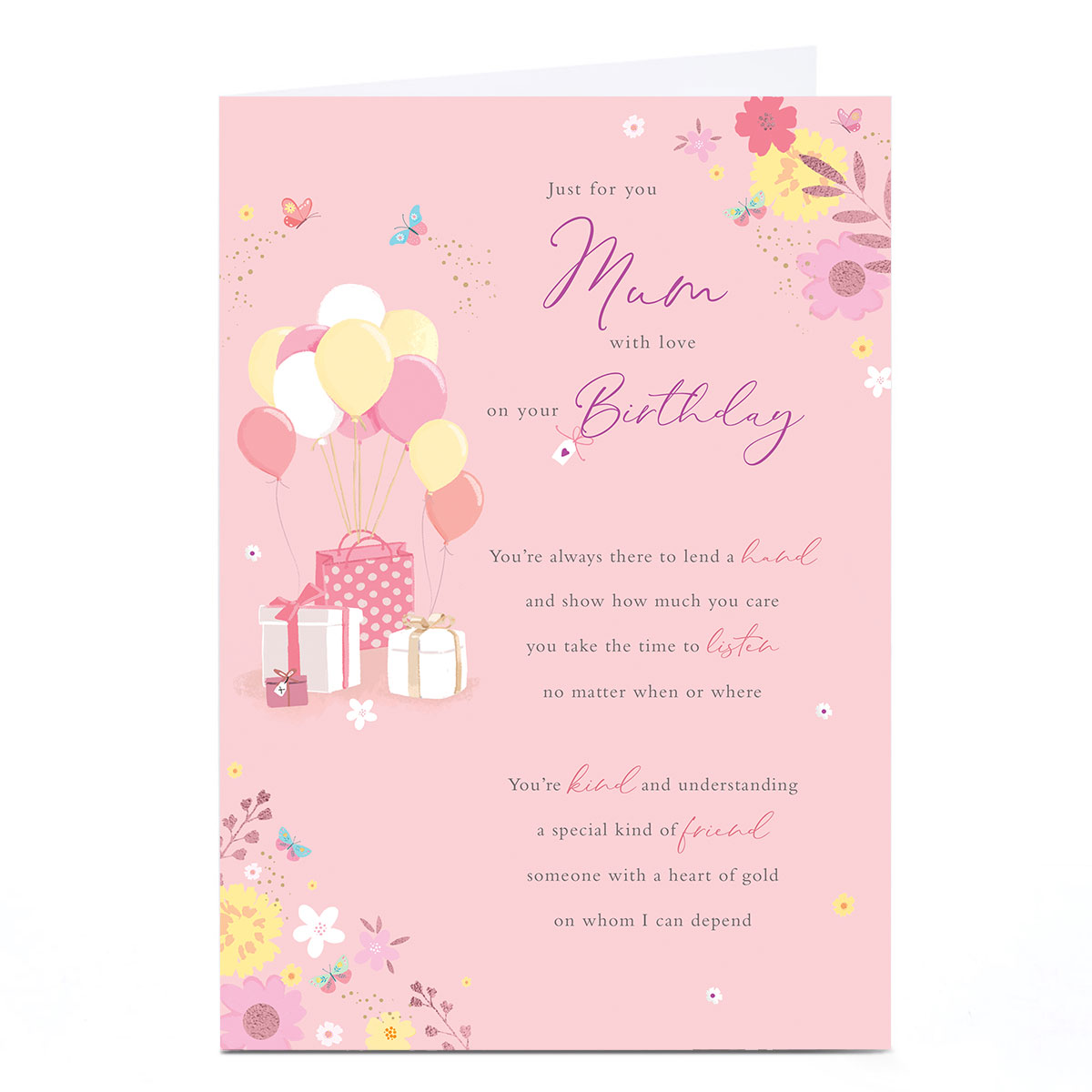 Personalised Birthday Card - A Special Kind of Friend, Mum