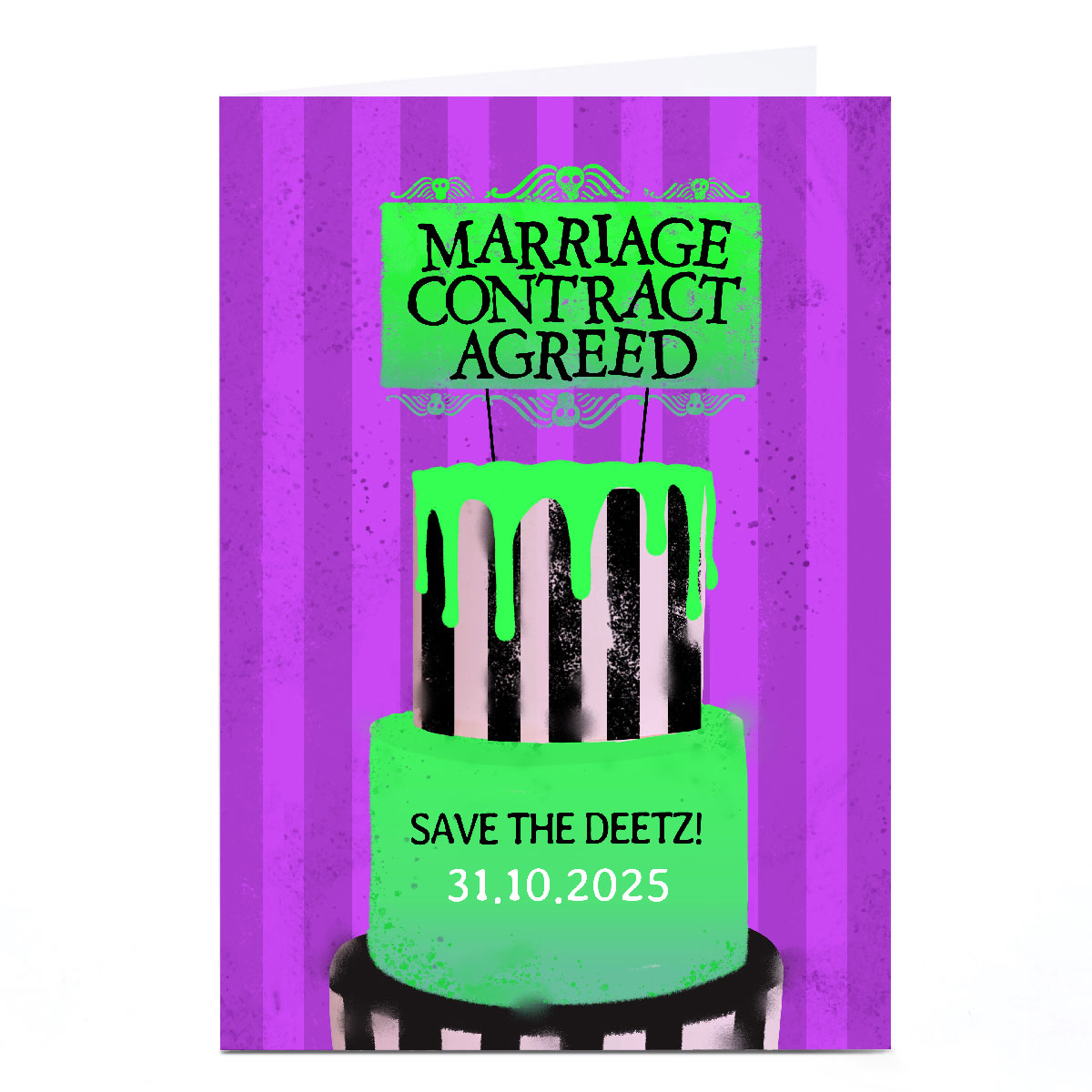 Personalised Save The Date Card - Marriage Contract Agreed