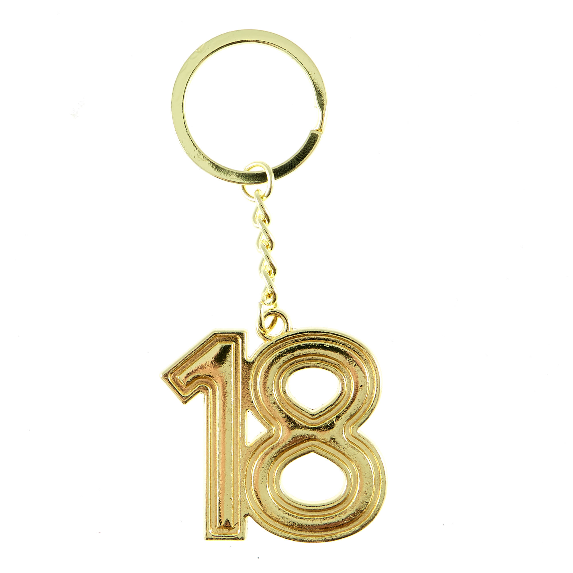 Blue 18th Birthday Keyring