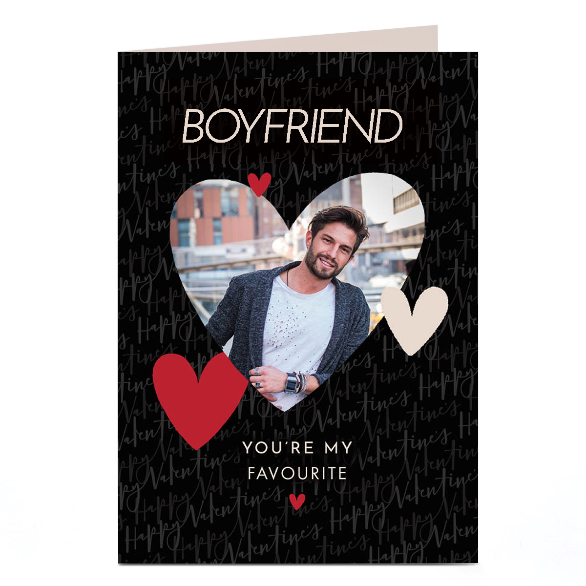 Personalised Valentine's Day Card - Favourite Hearts, Boyfriend