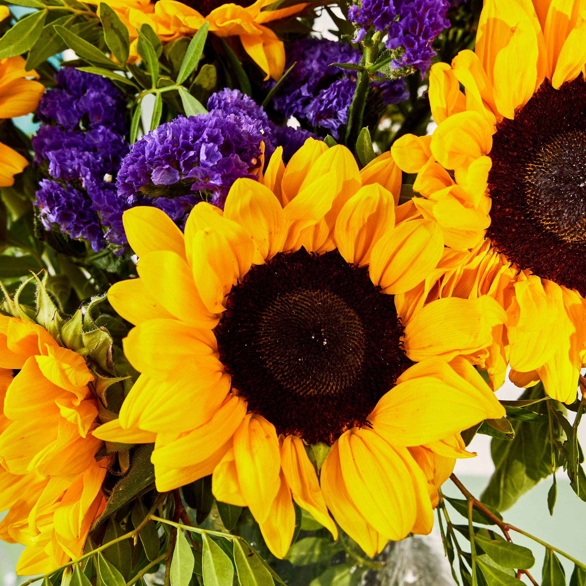 Happy Birthday Balloon & Summer Breeze Flower Bouquet