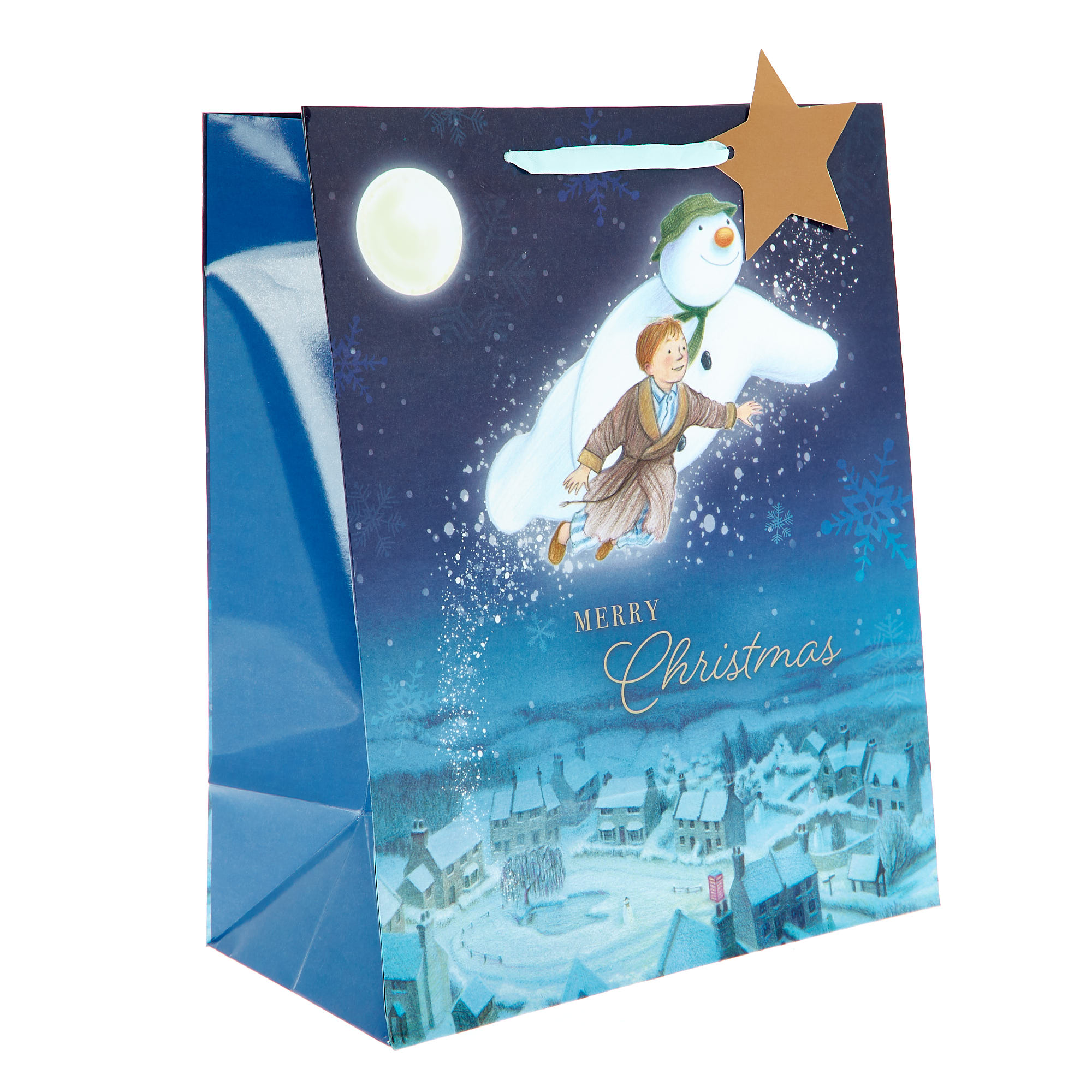 Large Portrait The Snowman Christmas Gift Bag