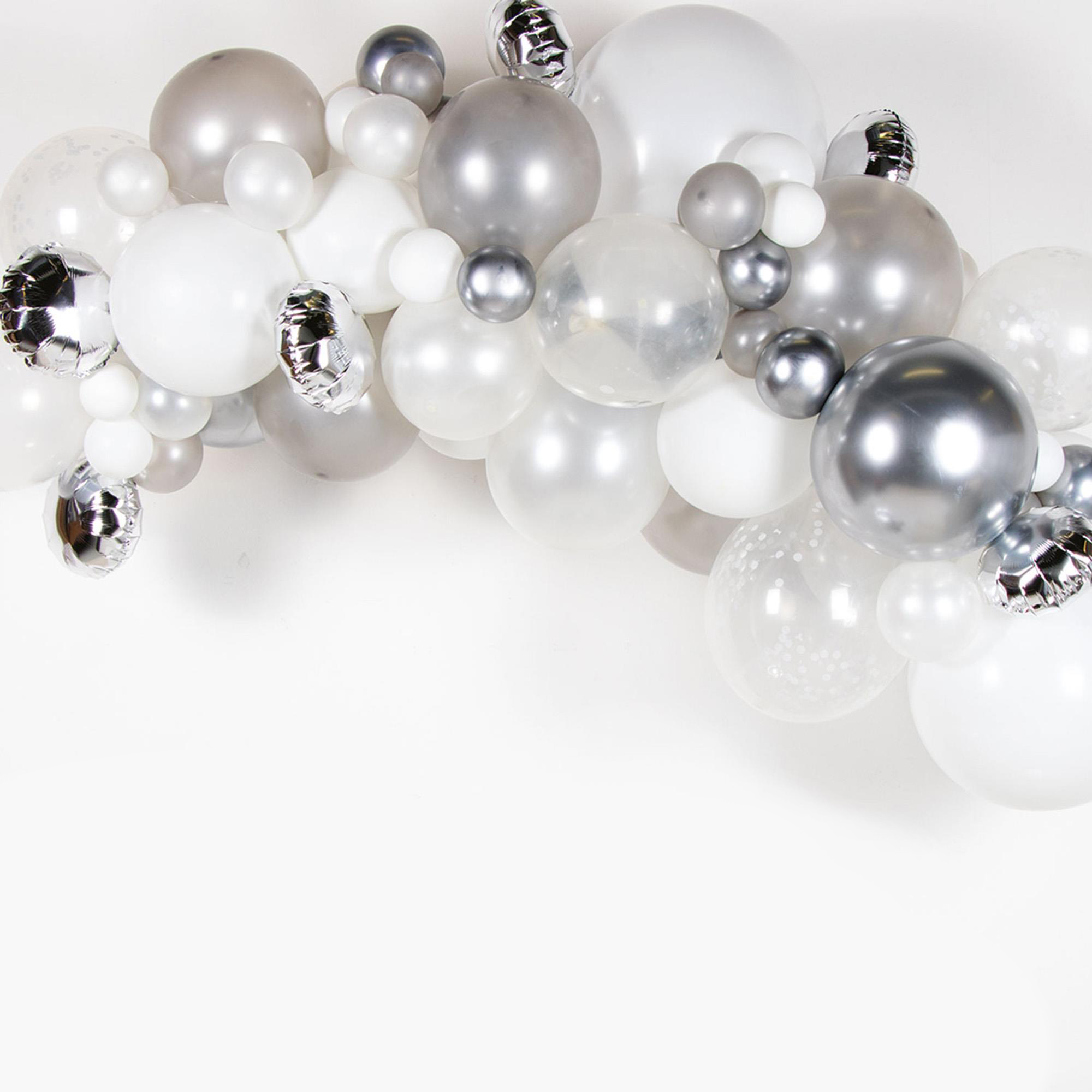 Silver Balloon Garland