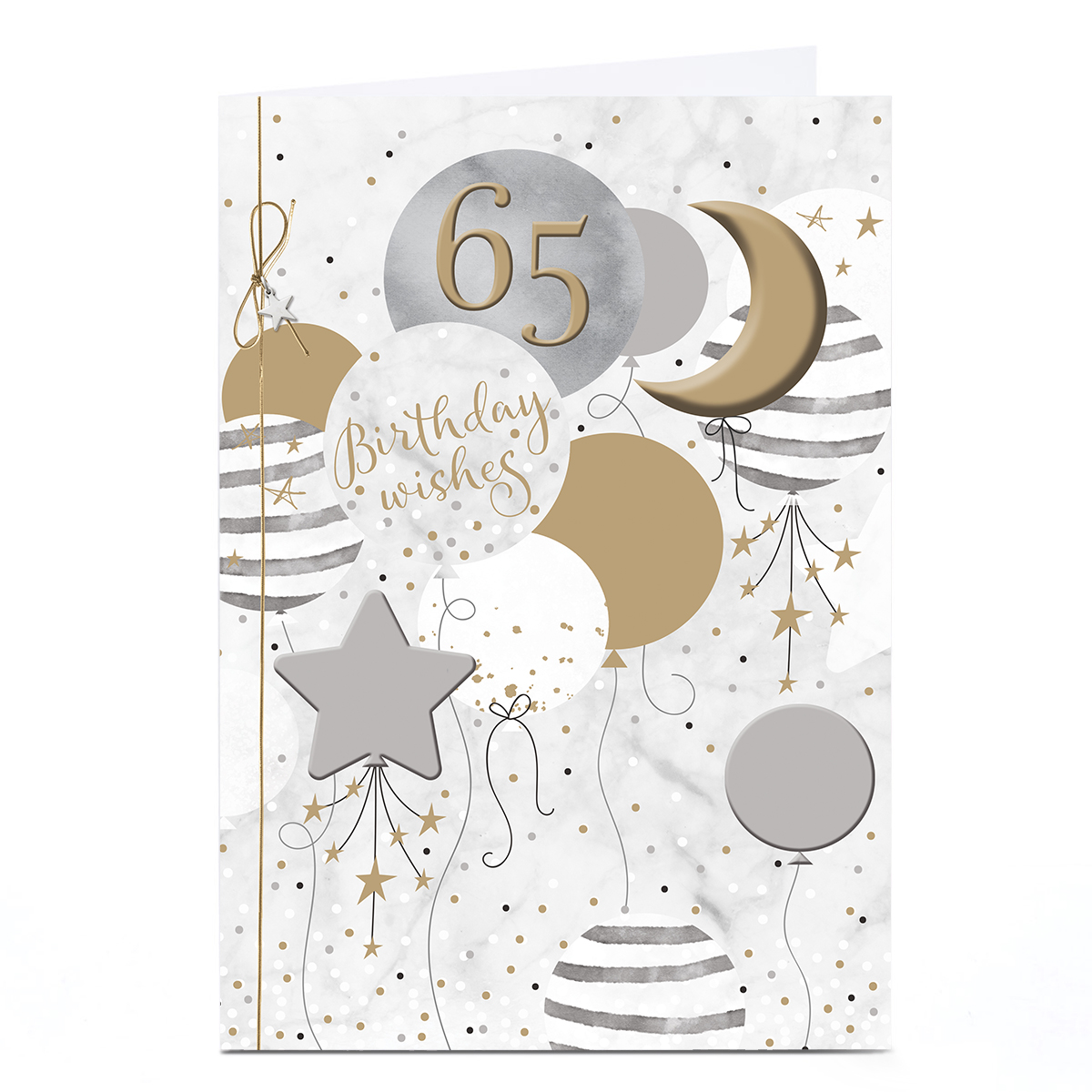 Personalised 65th Birthday Card - Bundle of Balloons