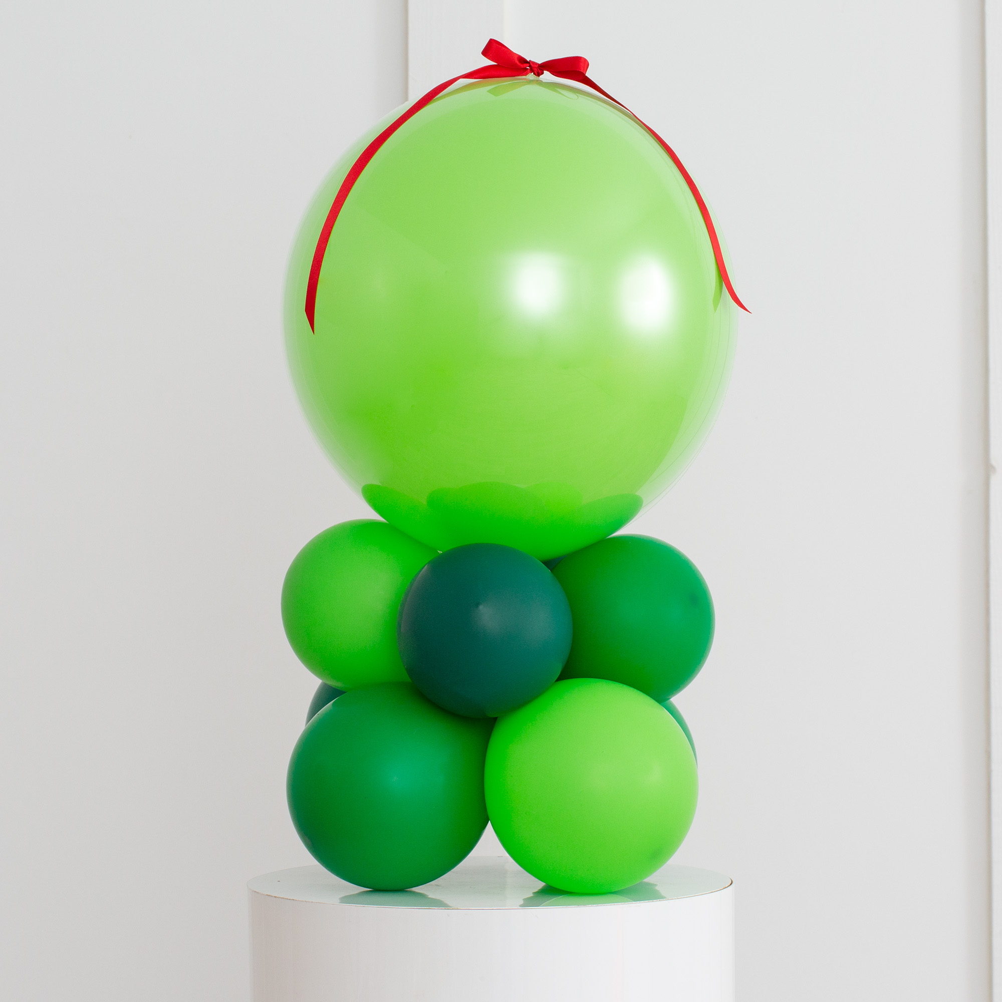 Personalised Christmas Grinch Themed Air-Filled Bubble Stack - DELIVERED INFLATED!