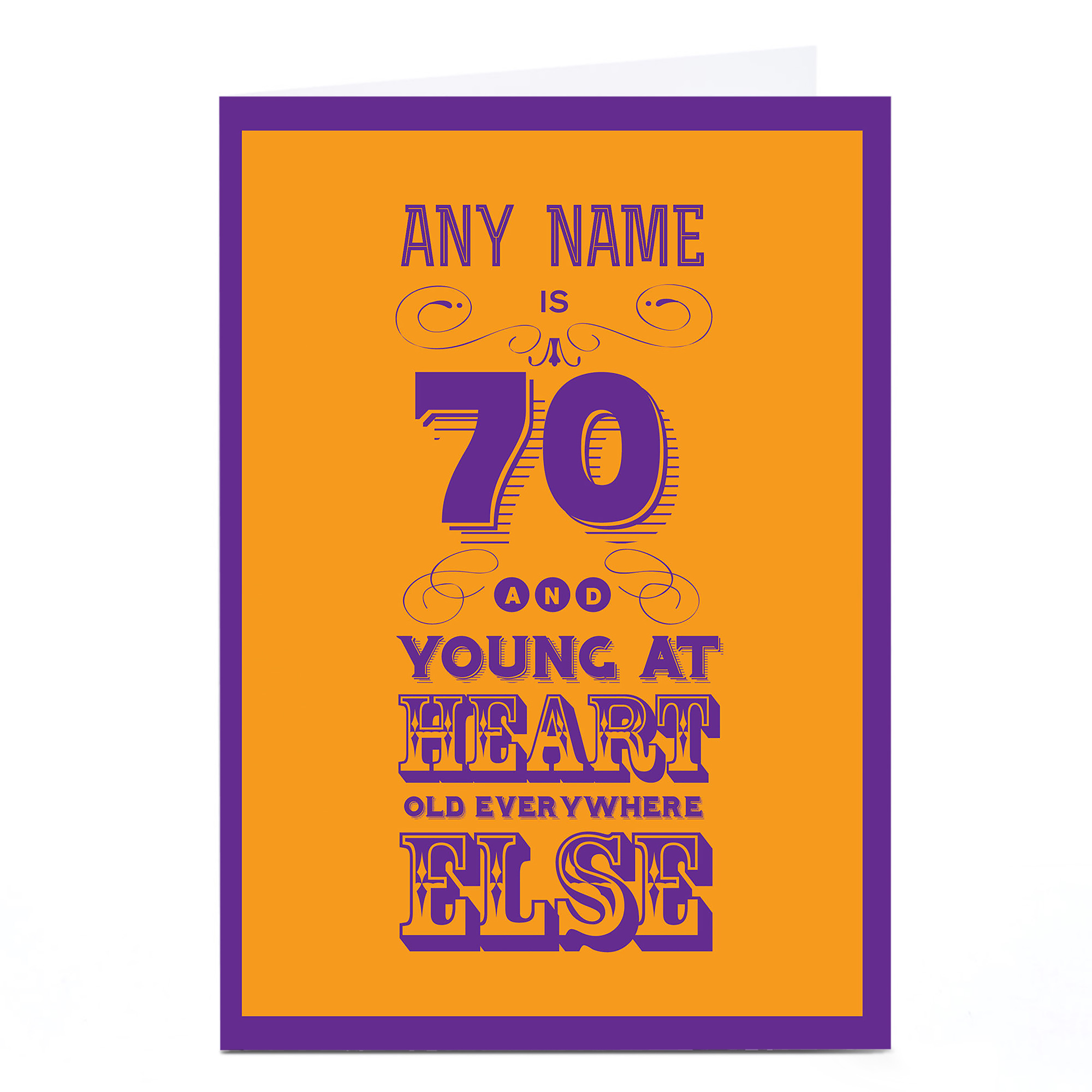 Buy Personalised 70th Birthday Card - Young At Heart... for GBP 1.79-4.