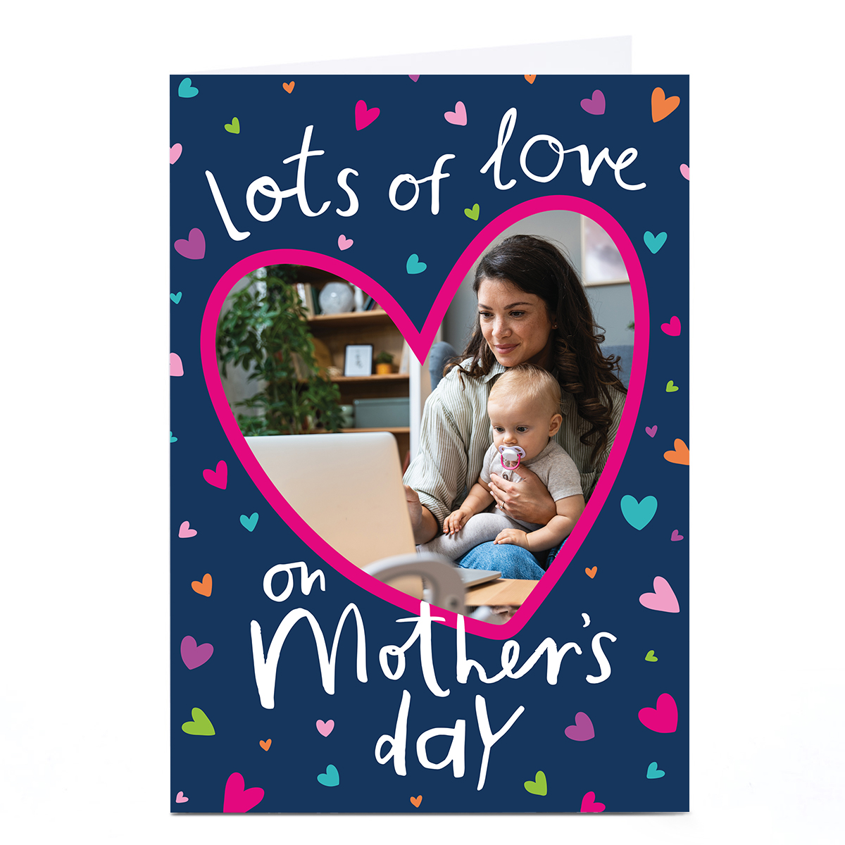 Photo Pigment Mother's Day Card - Lots of Love Hearts