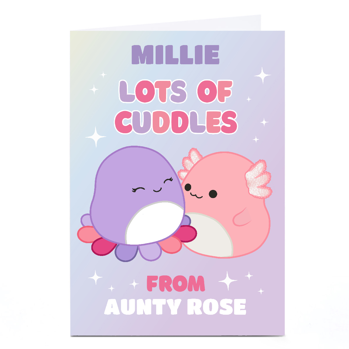 Personalised Squishmallows Birthday Card - Lots of Cuddles