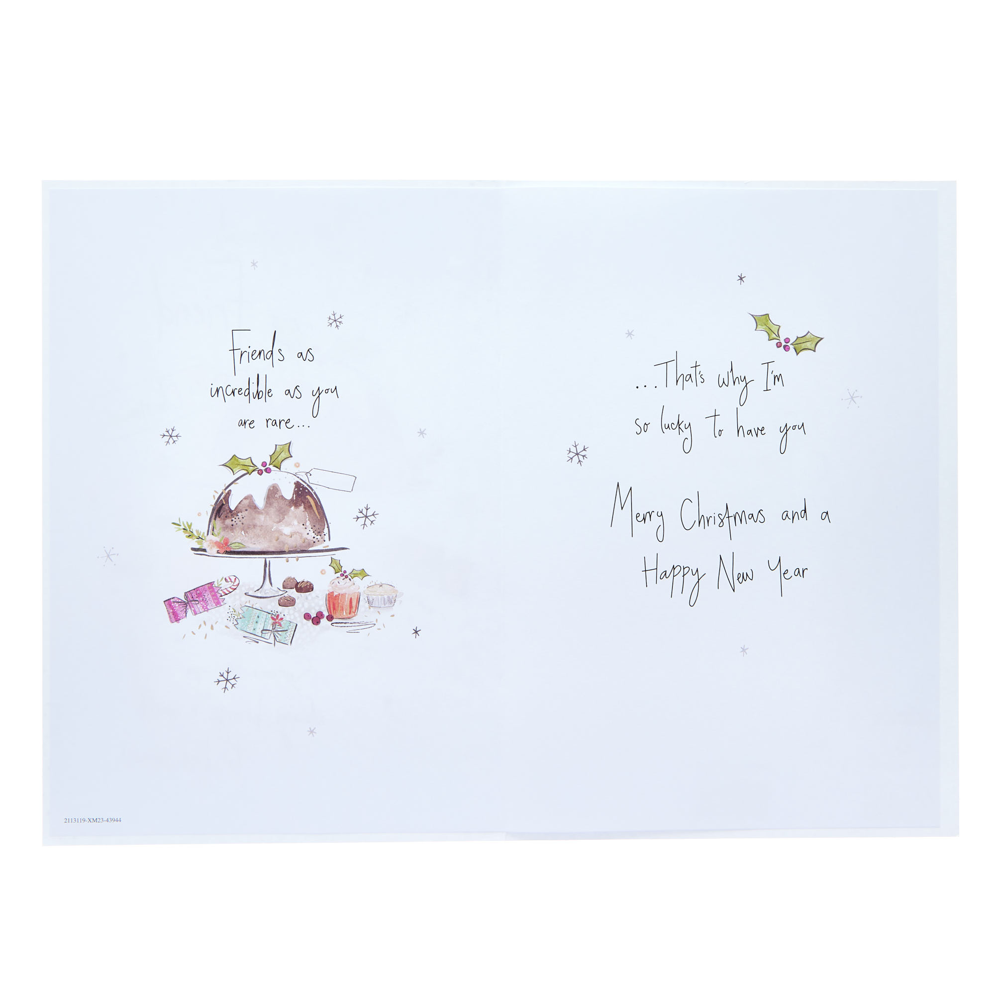 Special Friend Xmas Pudding Christmas Card