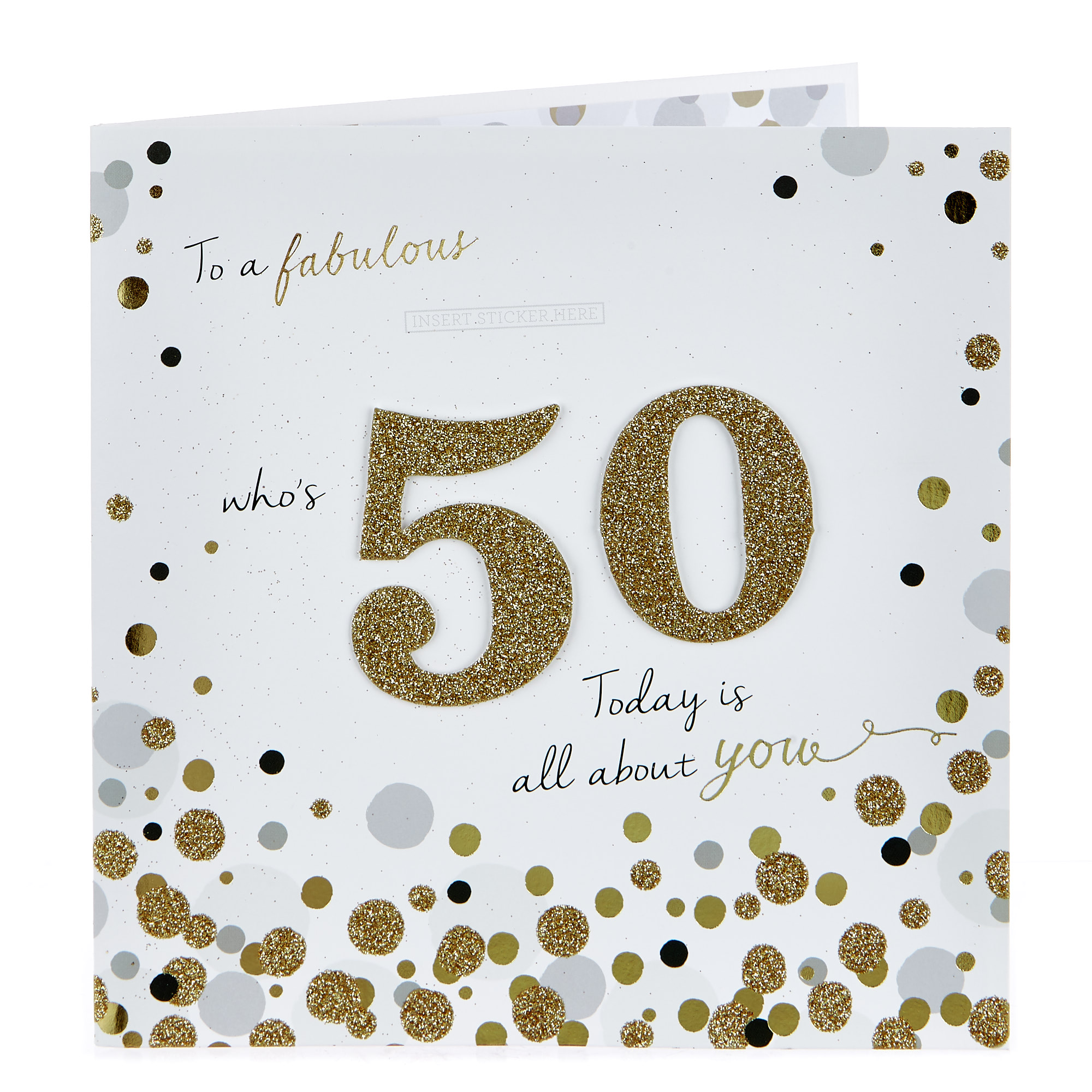 Buy Exquisite Collection 50th Birthday Card - Female Relation Stickers ...