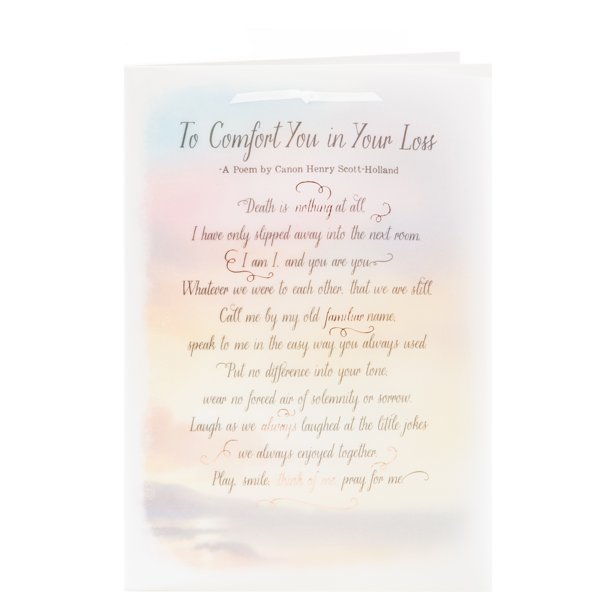 Buy Sympathy Card - A Comforting Poem for GBP 0.99 | Card Factory UK