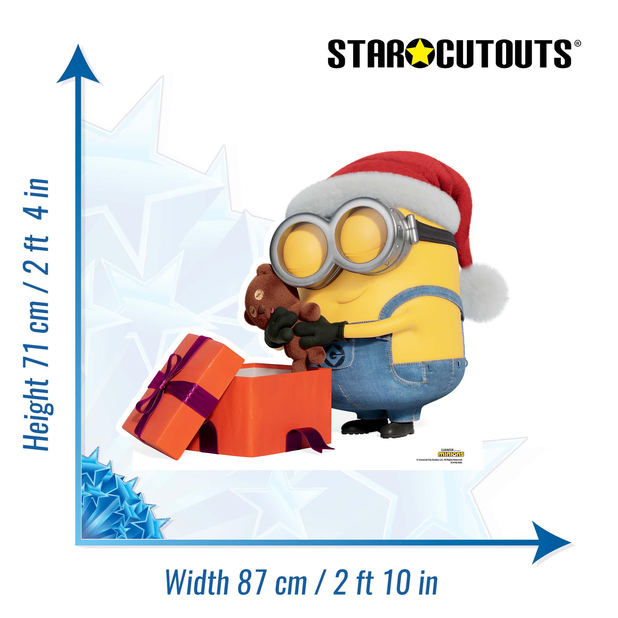 Minion Bob Christmas Cardboard Cutout 