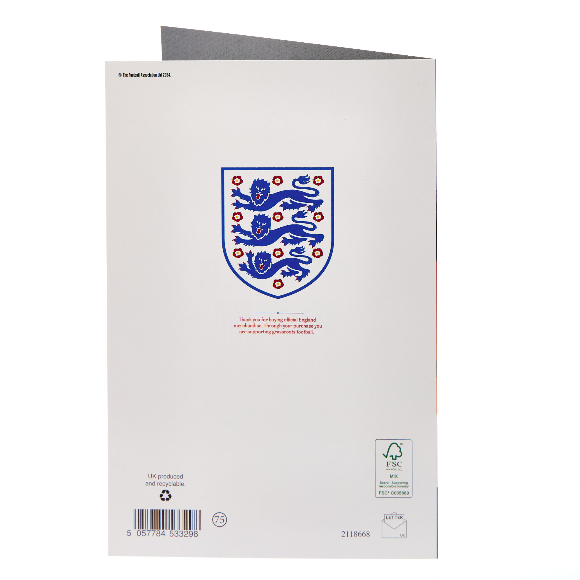 Official England Football Father's Day Card