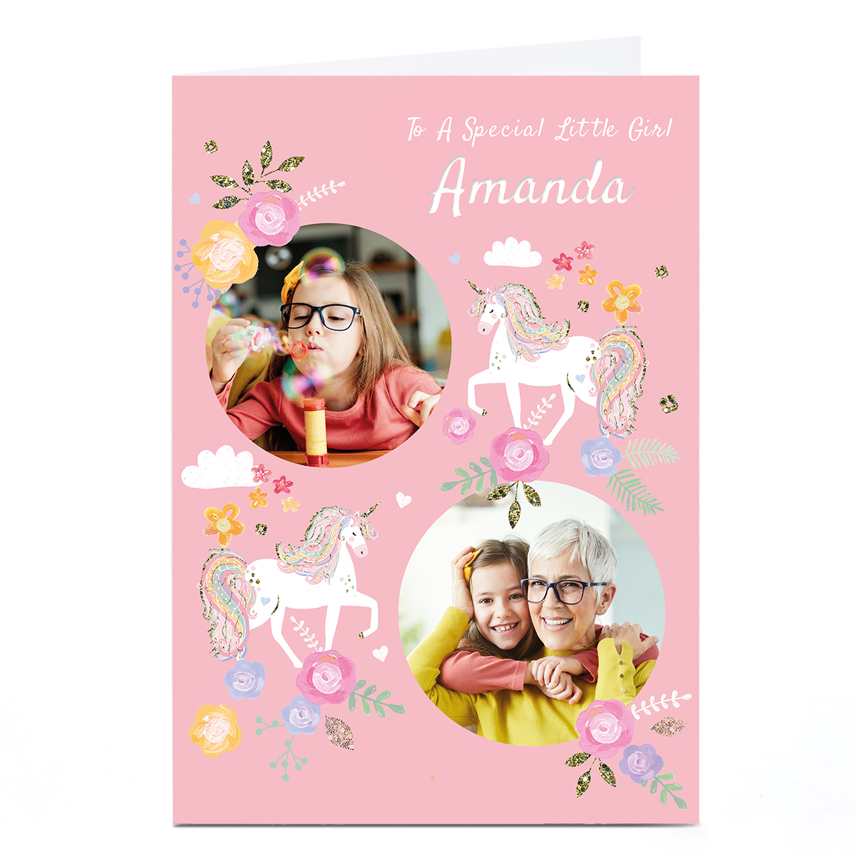 Photo Kerry Spurling Card  - Unicorn, Special Little Girl