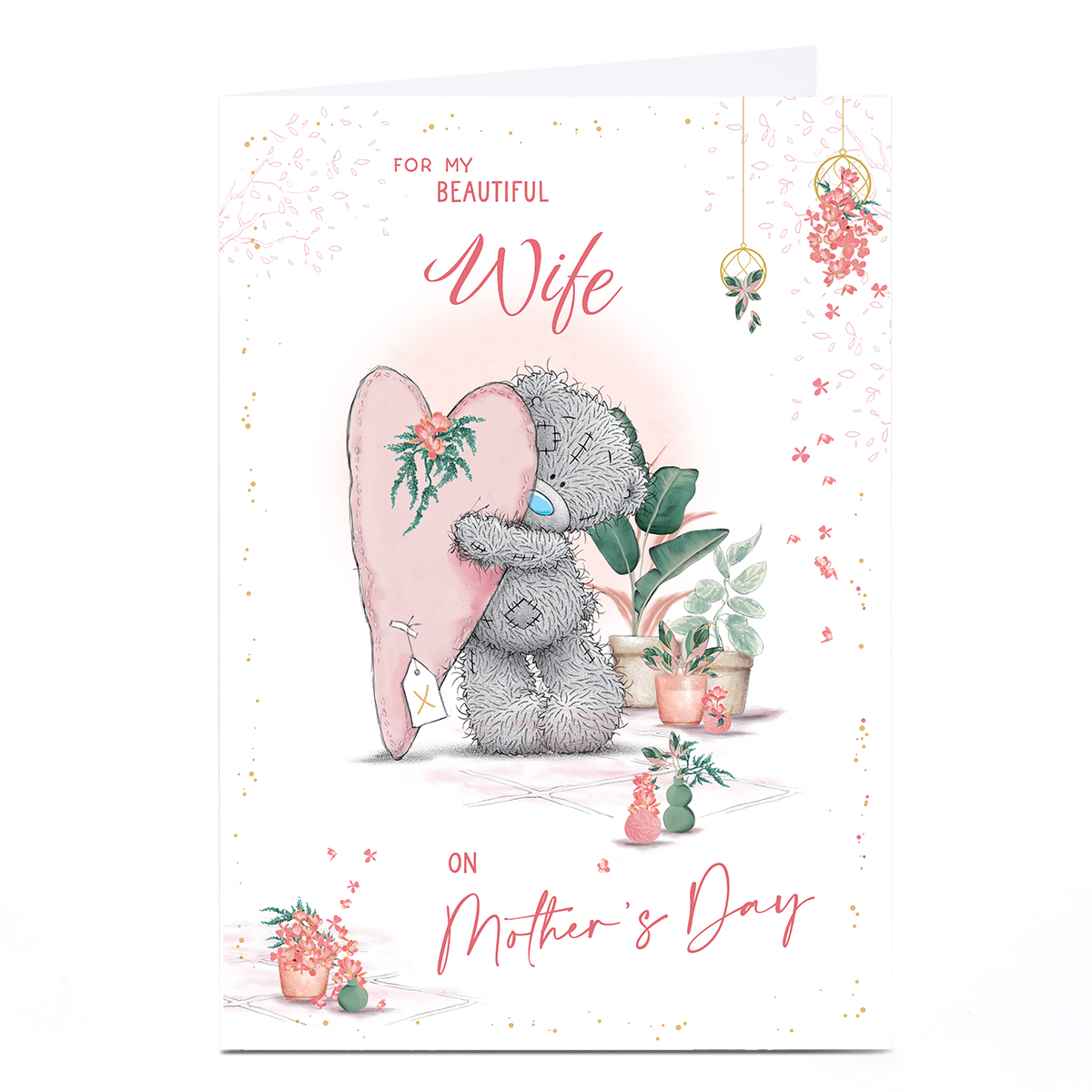 Personalised Tatty Teddy Mother's Day Card - For My Beautiful Wife