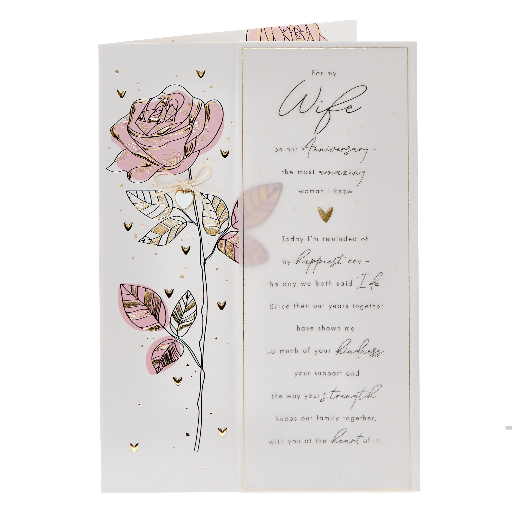 Wife Rose Premium Wedding Anniversary Card