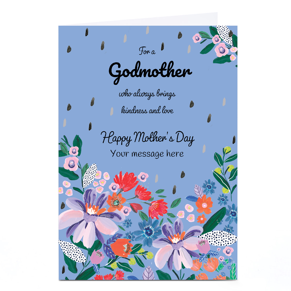 Personalised Mother's Day Card - Kindness and Love, Godmother