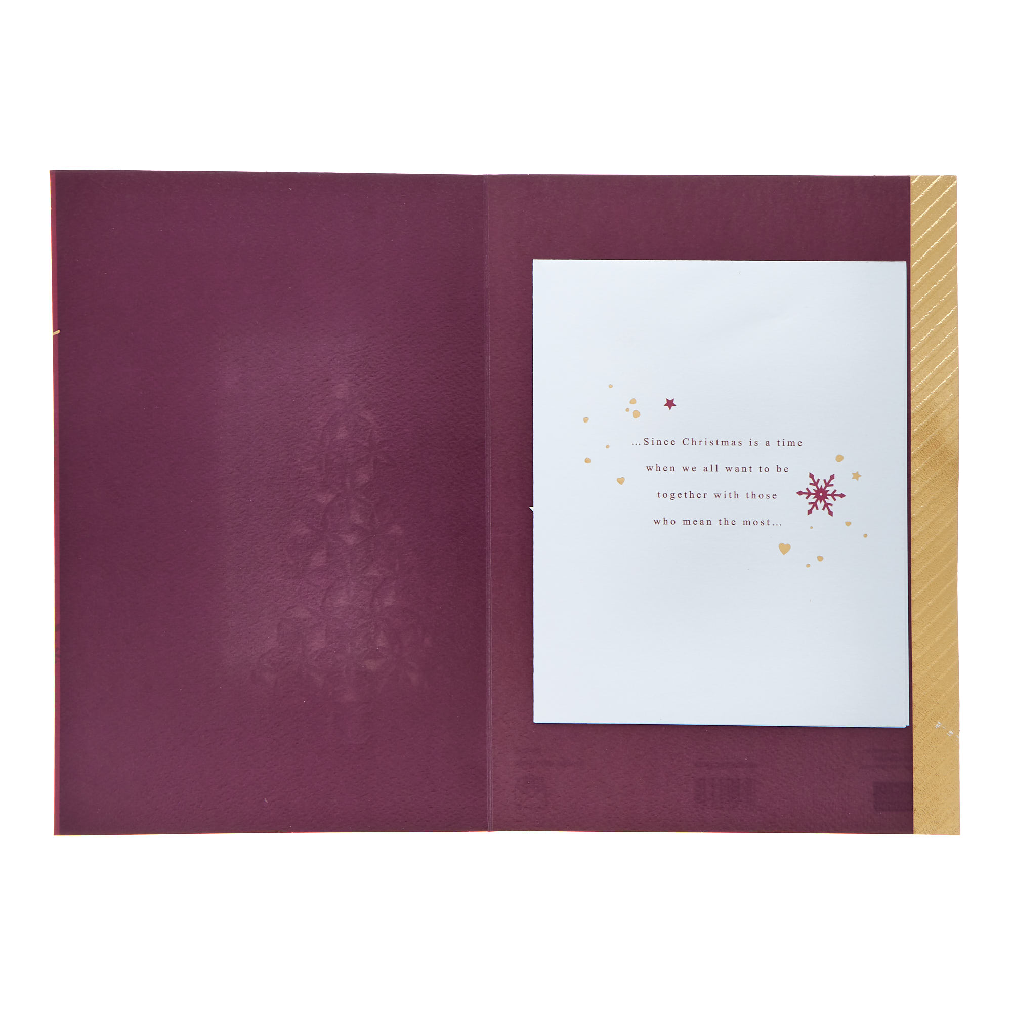 Premium Husband Red & Gold Tree Christmas Card