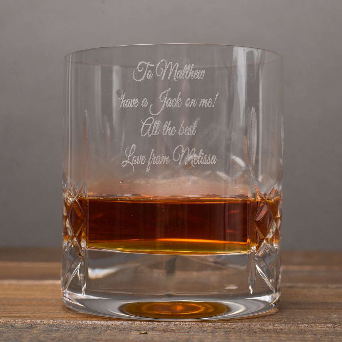 Personalised Engraved Crystal Tumbler