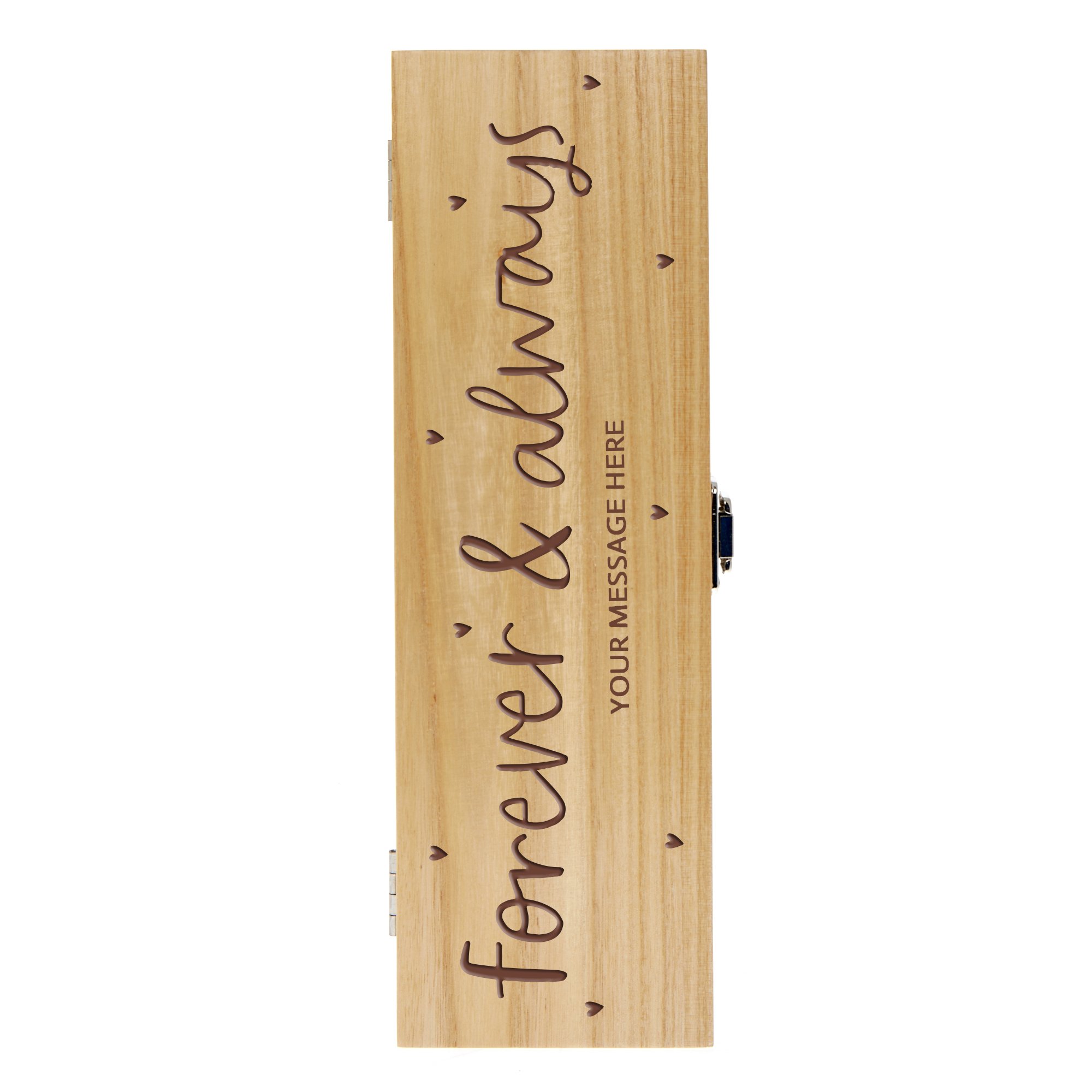 Personalised Wooden Alcohol Box - Forever & Always