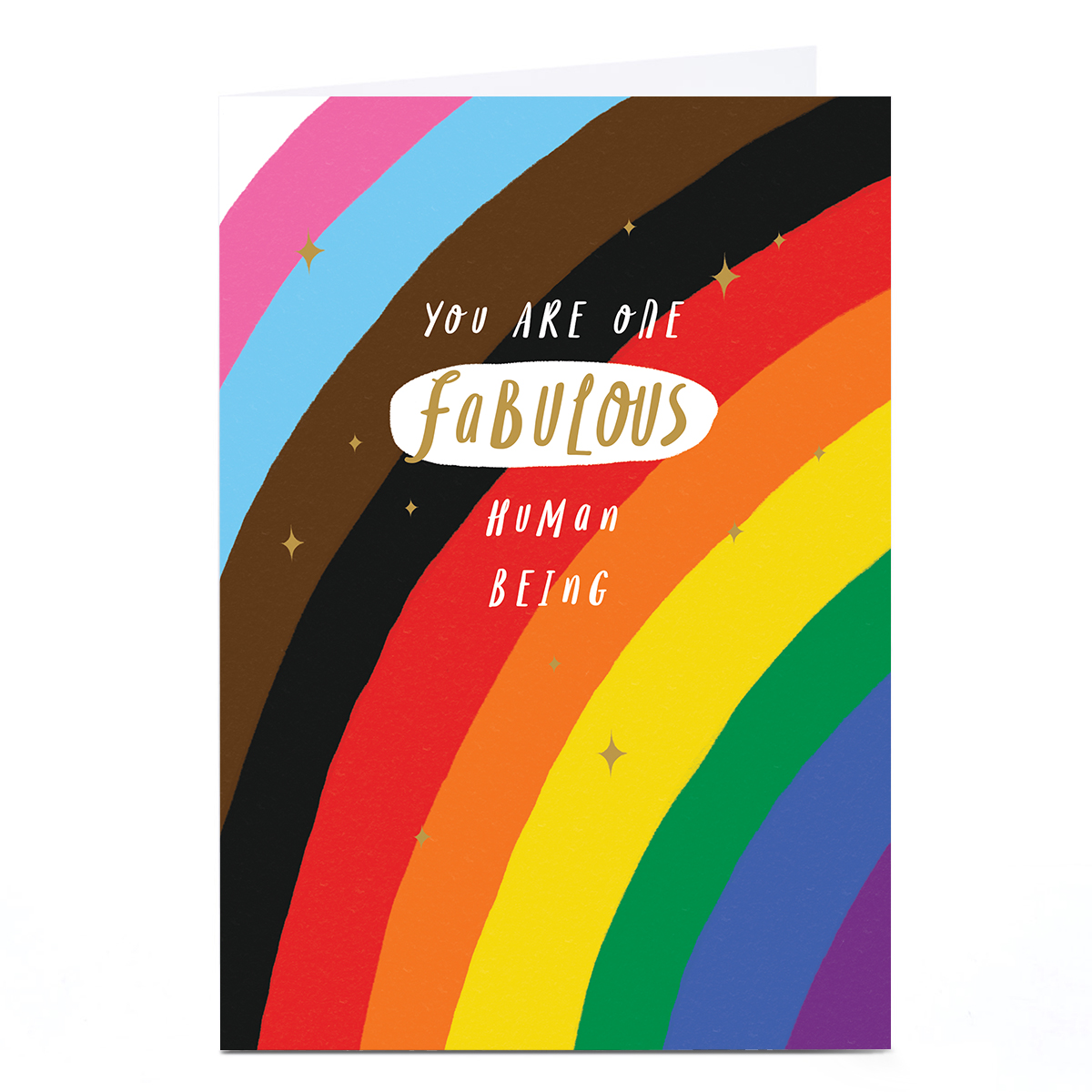 Personalised Card - Rainbow Fabulous Human Being