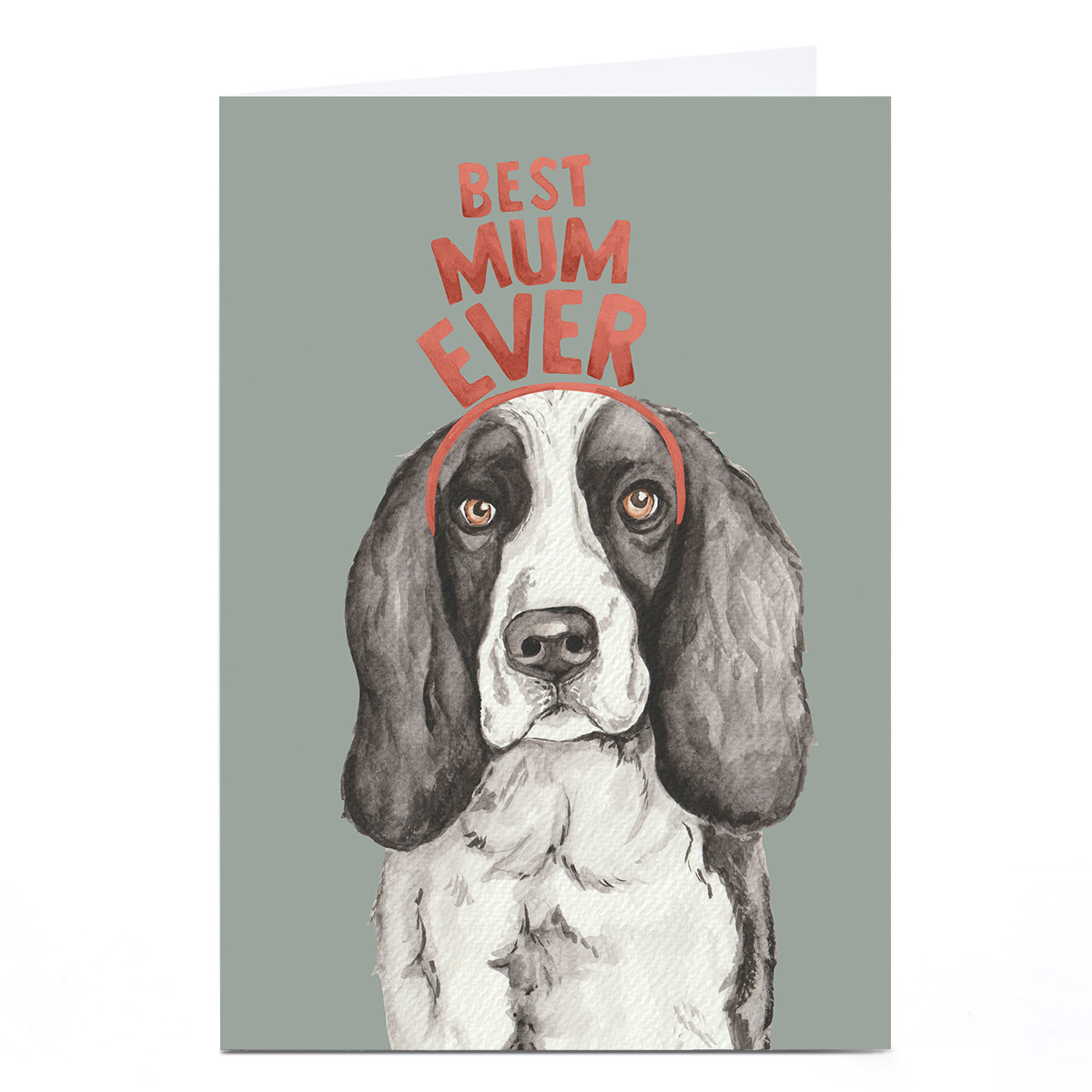 Personalised Lil Wabbit Mother's Day Card - Best Mum Ever Spaniel